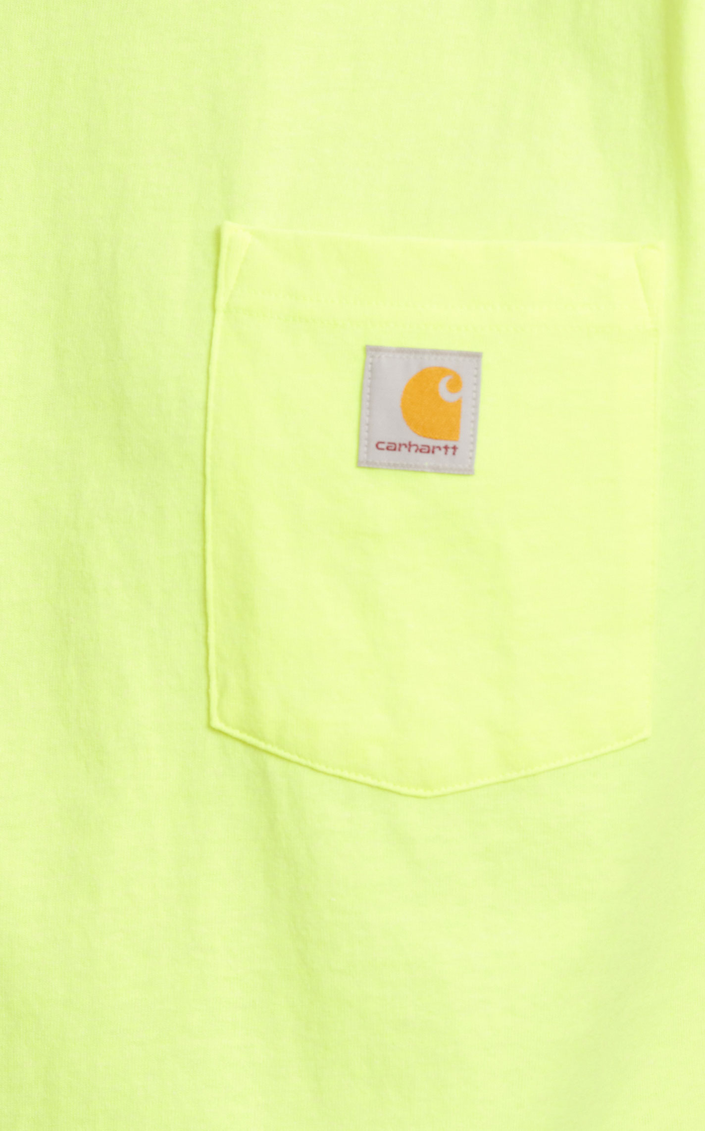 Carhartt Men's Bright Lemon-Lime Loose Fit Short Sleeve Pocket Work T-Shirt - Image 1