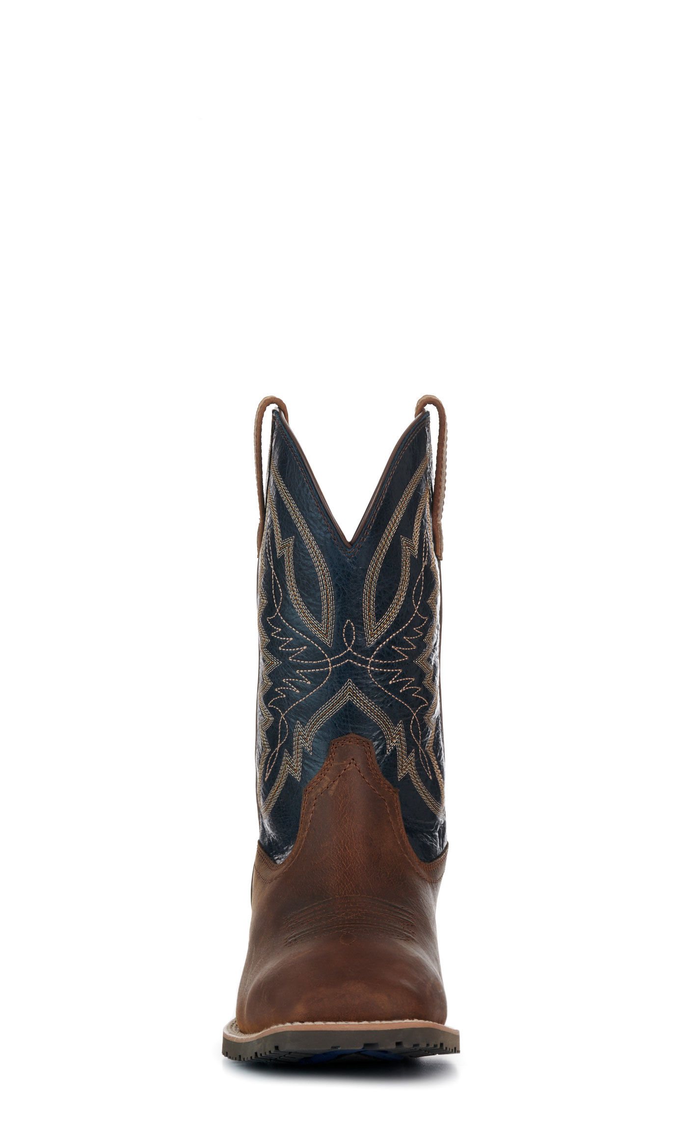 Ariat Men's Tavern Taupe Dark Denim Waterproof Wide Square Toe Cowboy Boots - Image 1