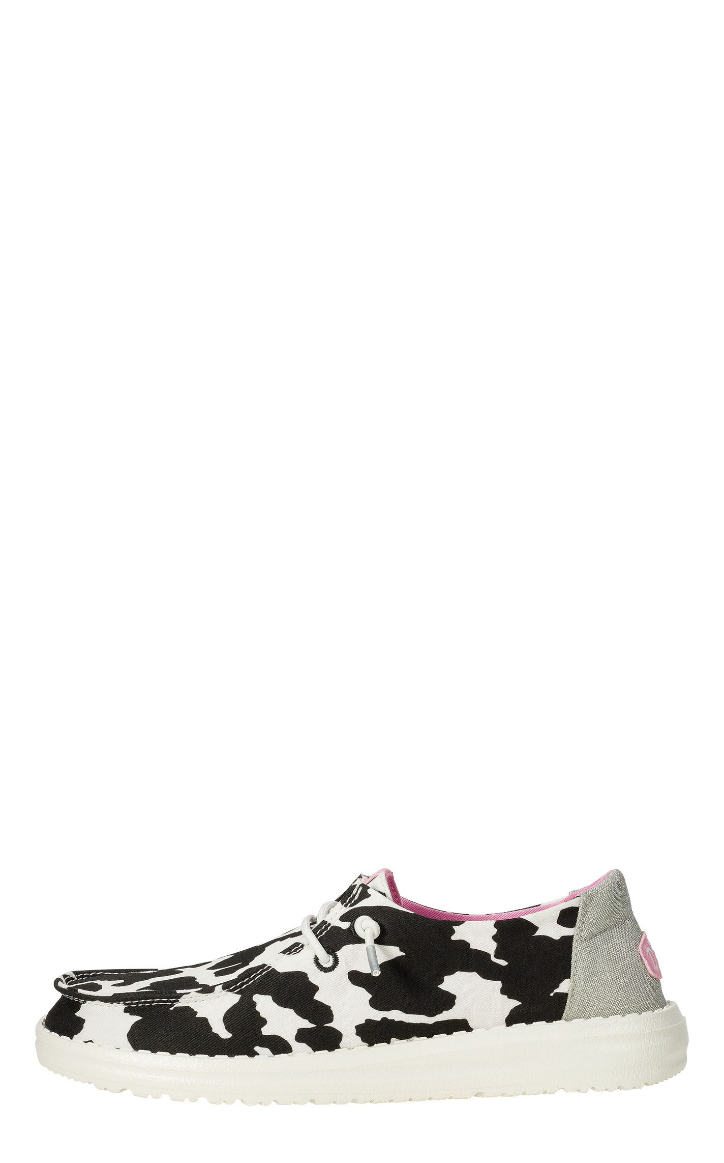 Hey Dude Women’s Wendy Cowgirl Sparkle Black, White and Pink Casual Shoes - Image 1