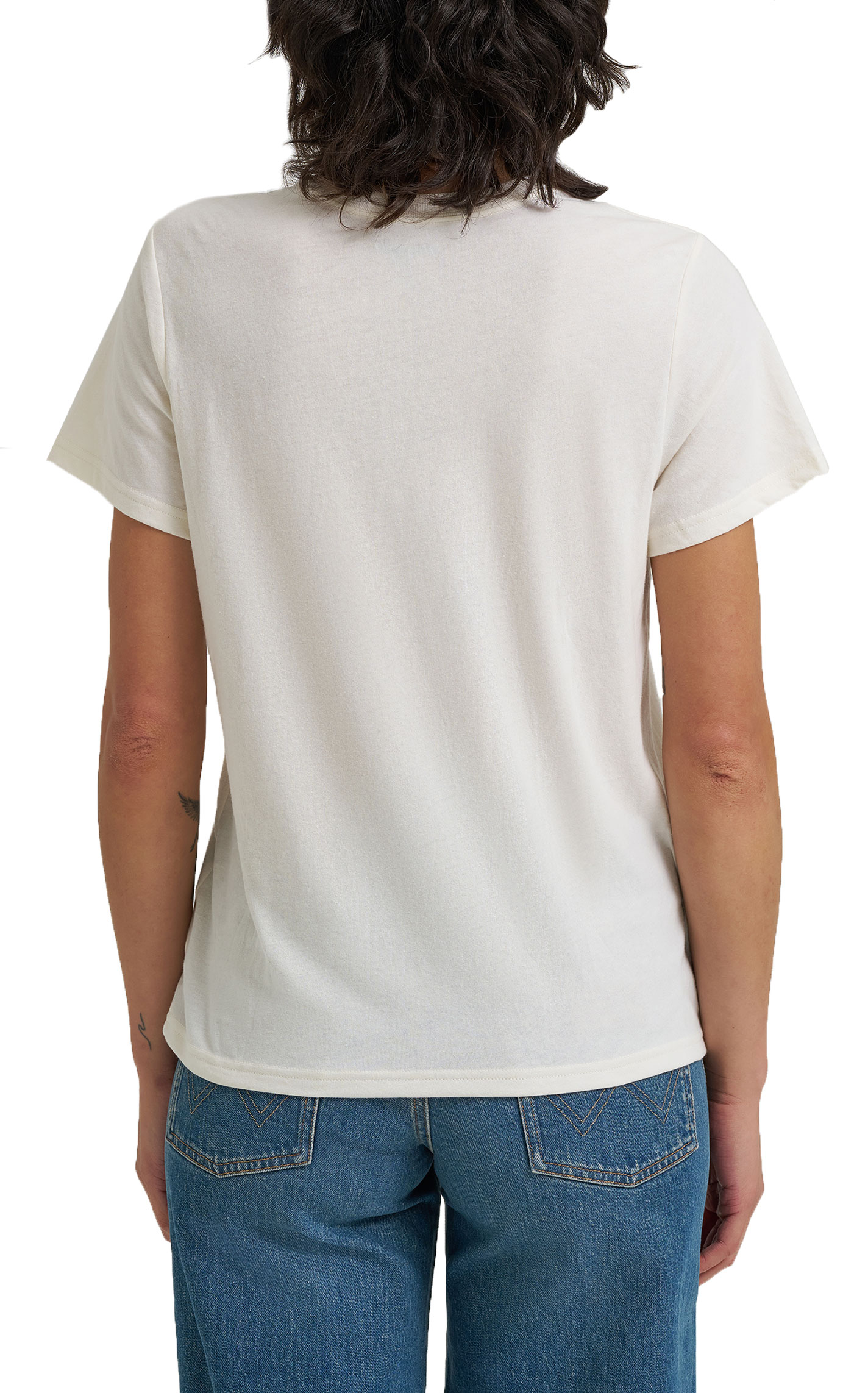 Wrangler Retro Women's White Good Luck Logo T-Shirt - Image 2