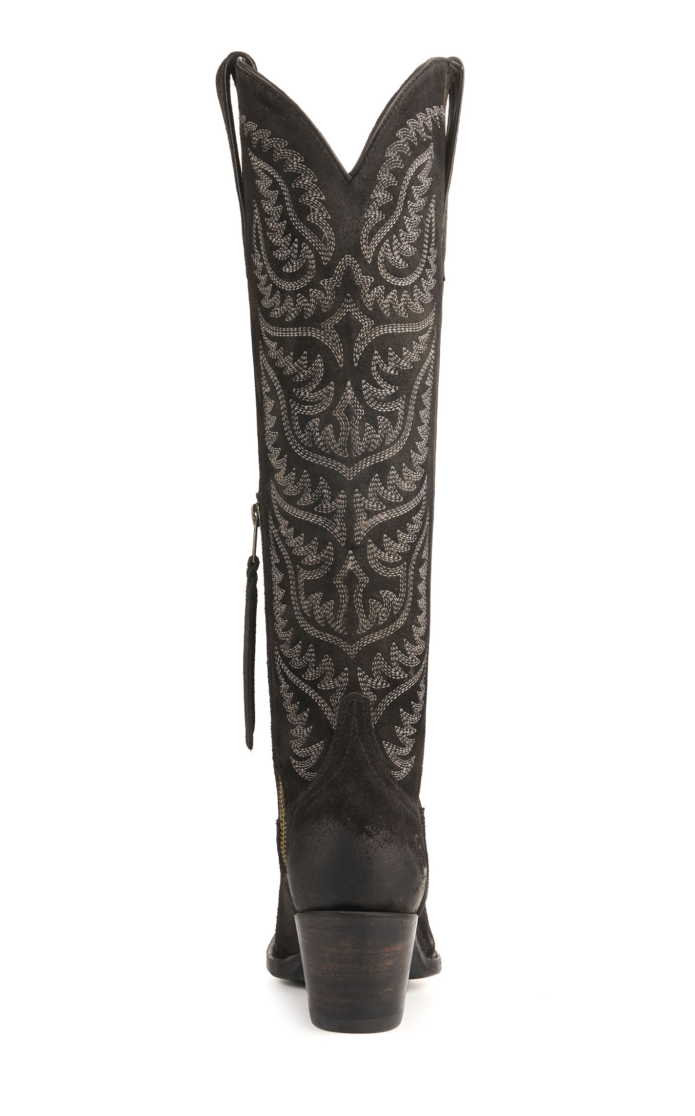 Ariat Women's Laramie Black Suede StretchFit Snip Toe Tall Cowboy Boots - Image 1