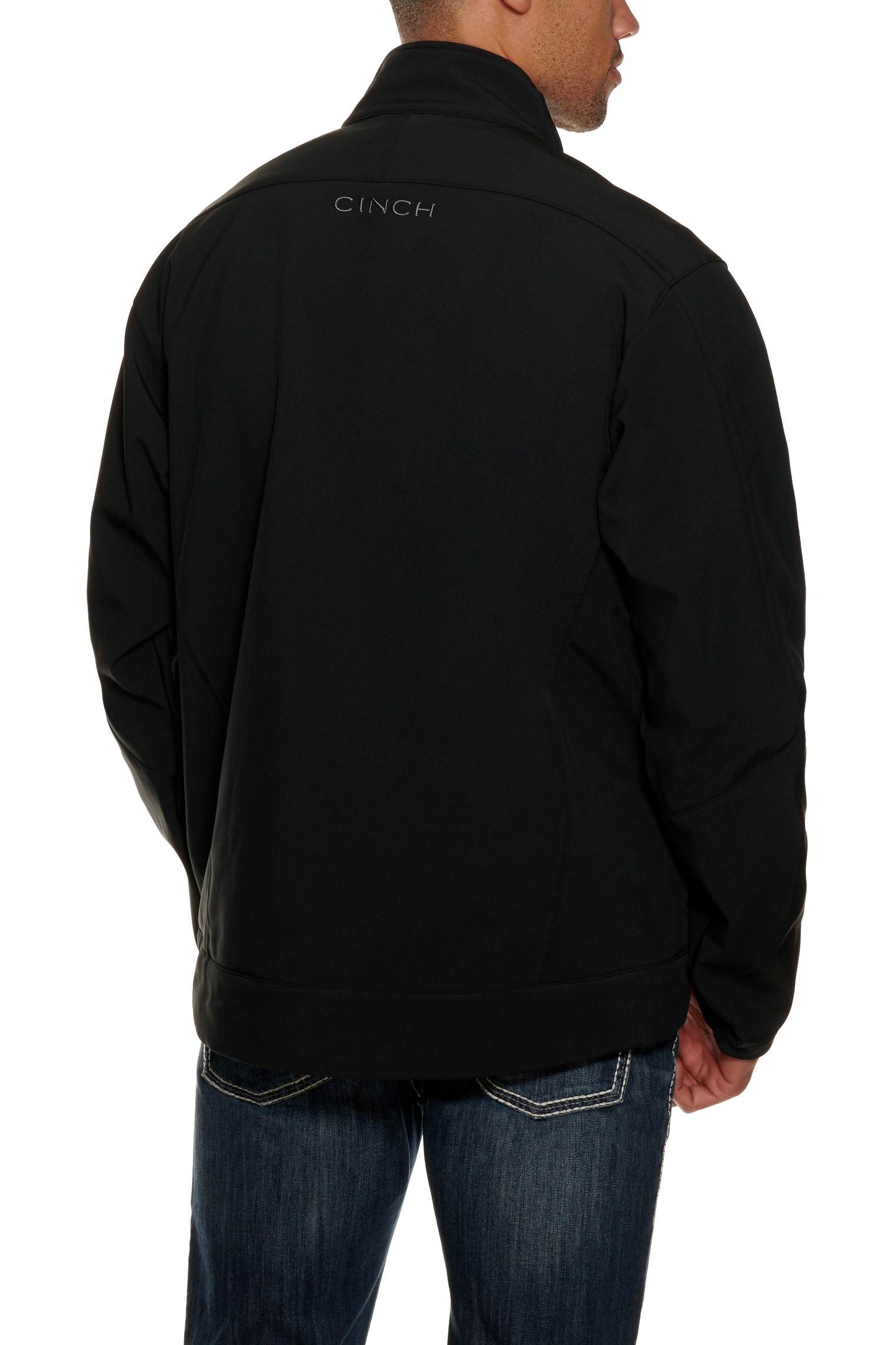 Cinch Men's Black & Gray Logo Concealed Carry Bonded Jacket - Image 1