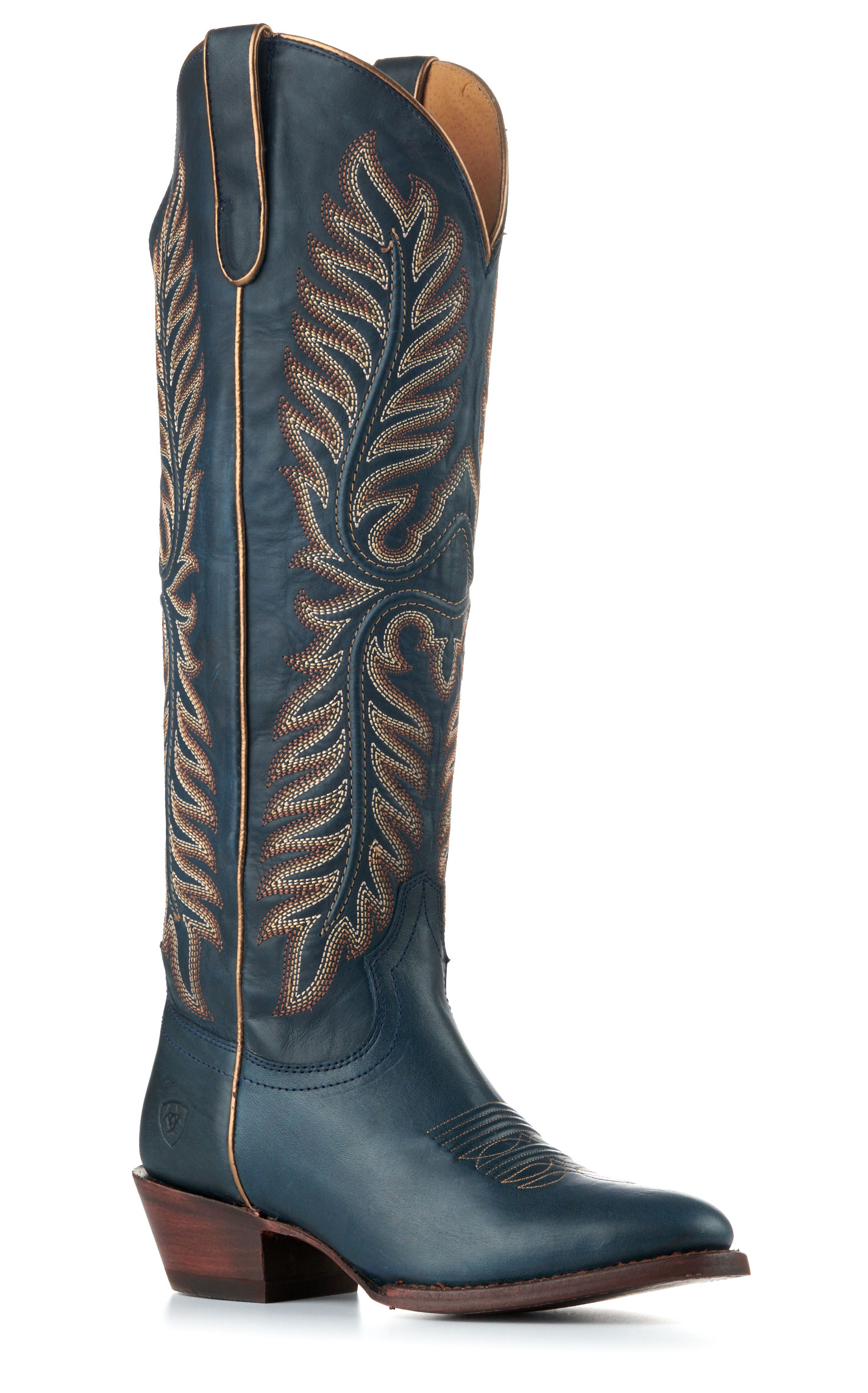 Ariat Women's Belle Navy StretchFit Round Toe Tall Cowboy Boots - Image 1