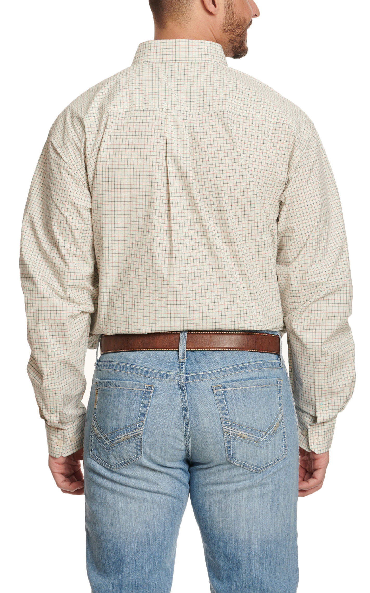Cinch Men's Cream & Colorful Plaid Western Shirt - Image 1