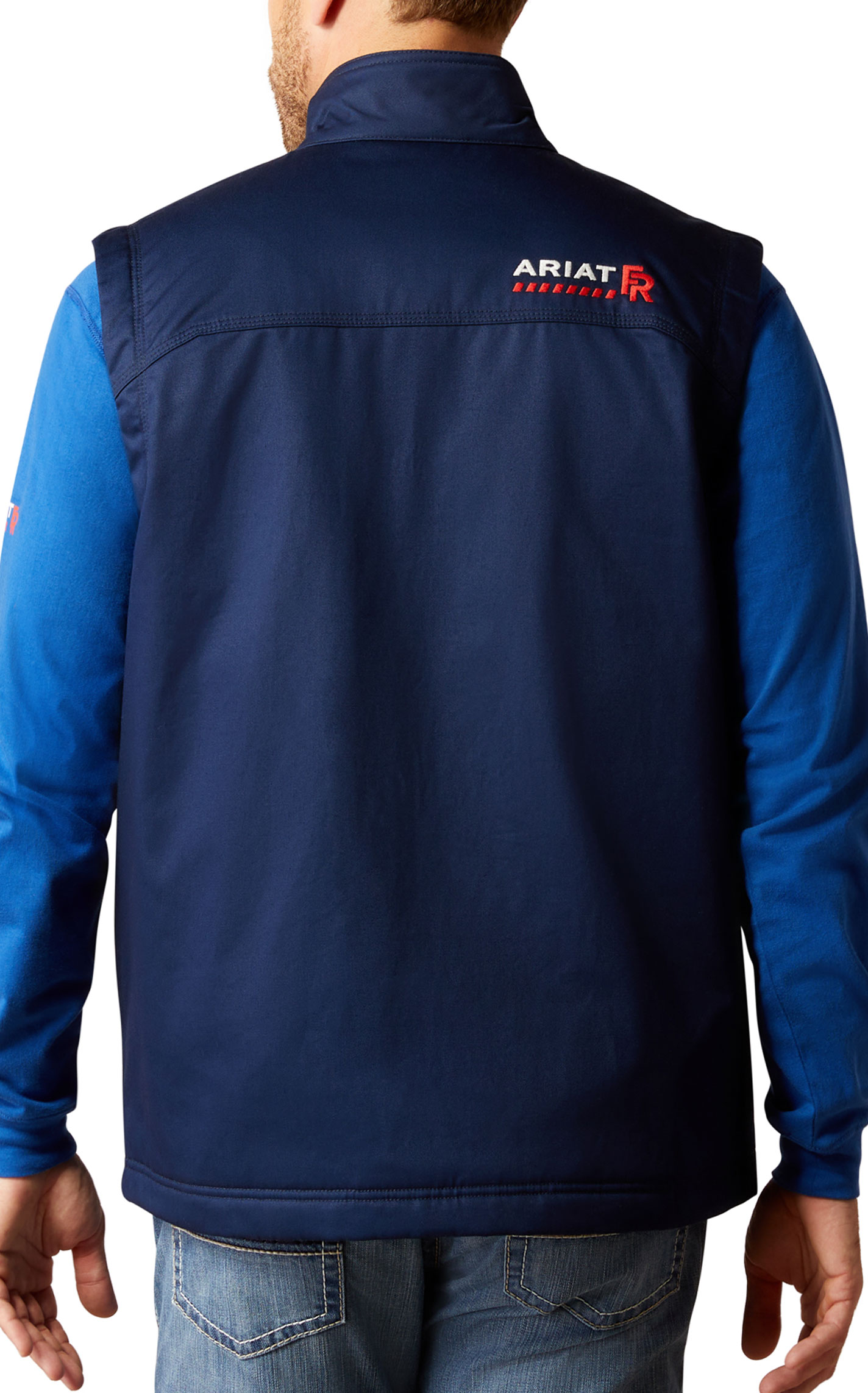 Ariat Men's FR Navy Basic Insulated Canvas Vest - Image 1