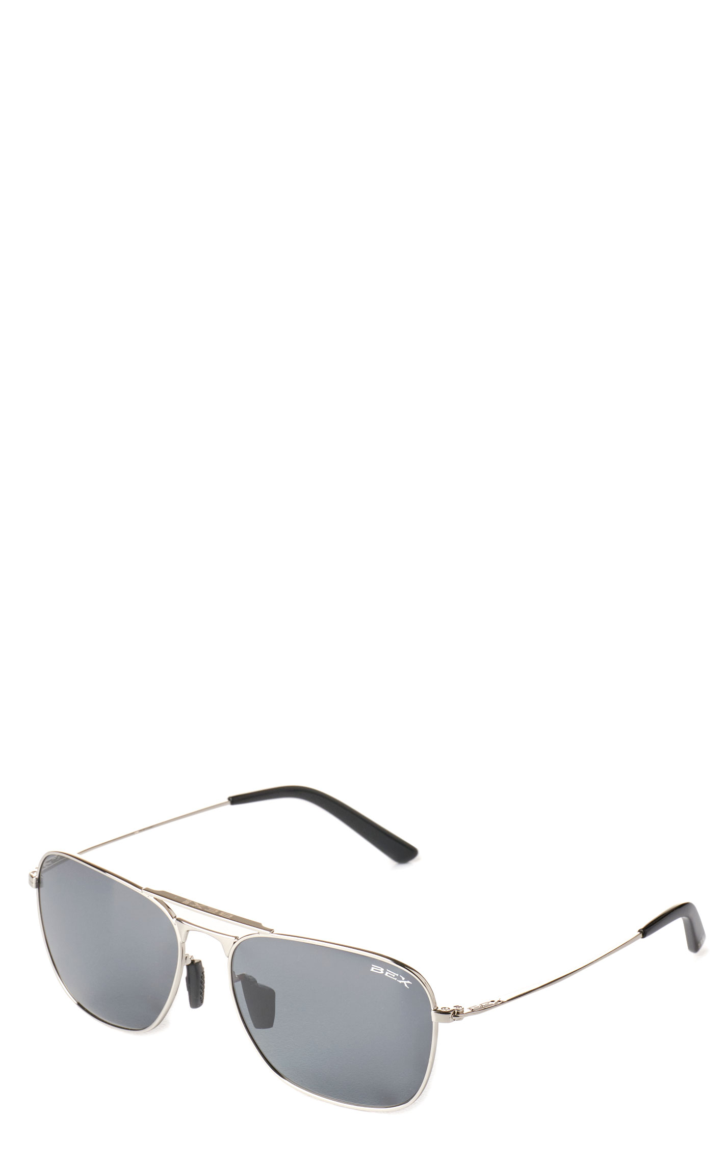 BEX Ranger Silver Frame & Gray Lens Sunglasses - Image 1