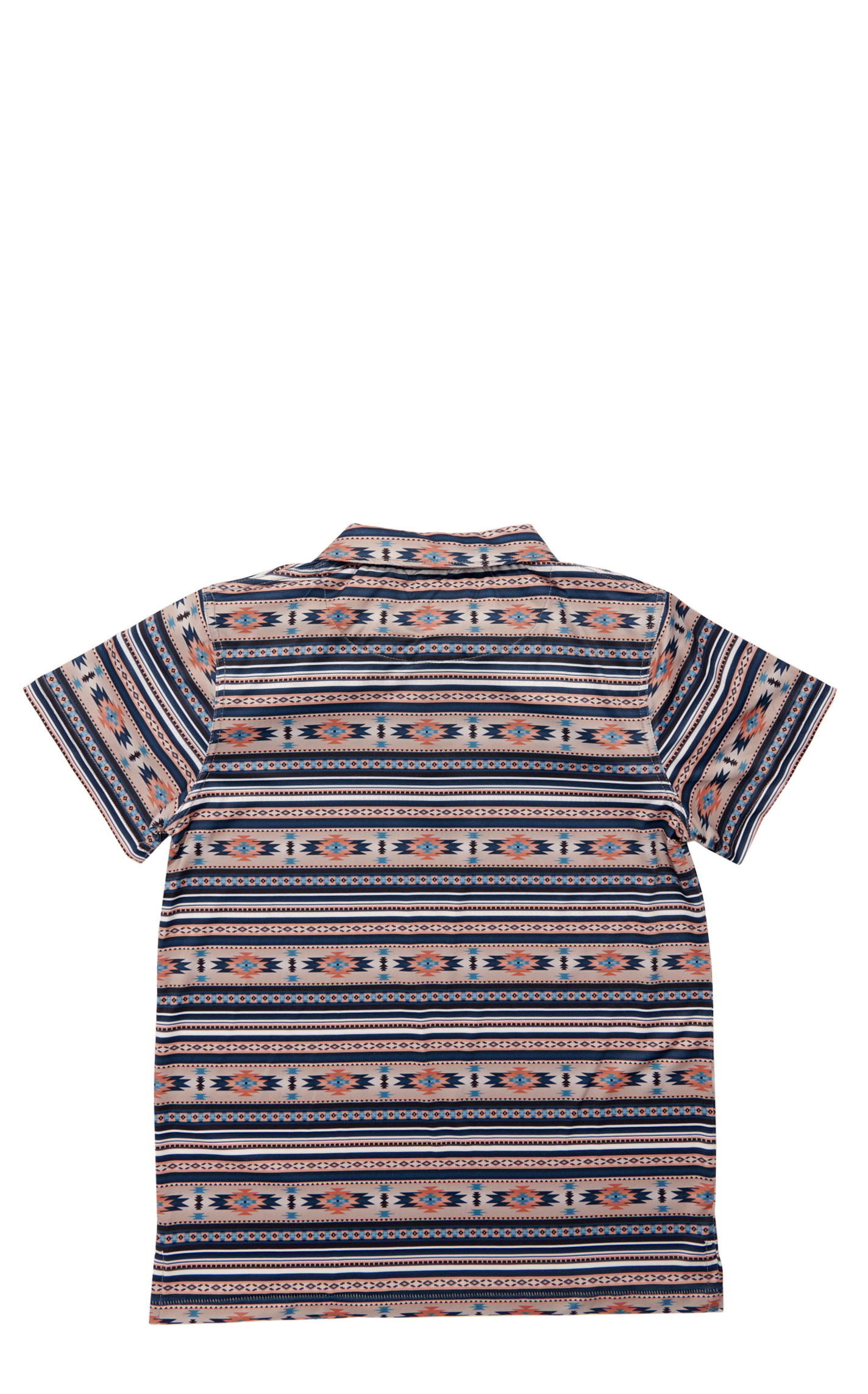 Rafter C Boy's Navy Aztec Polo Shirt - Image 1