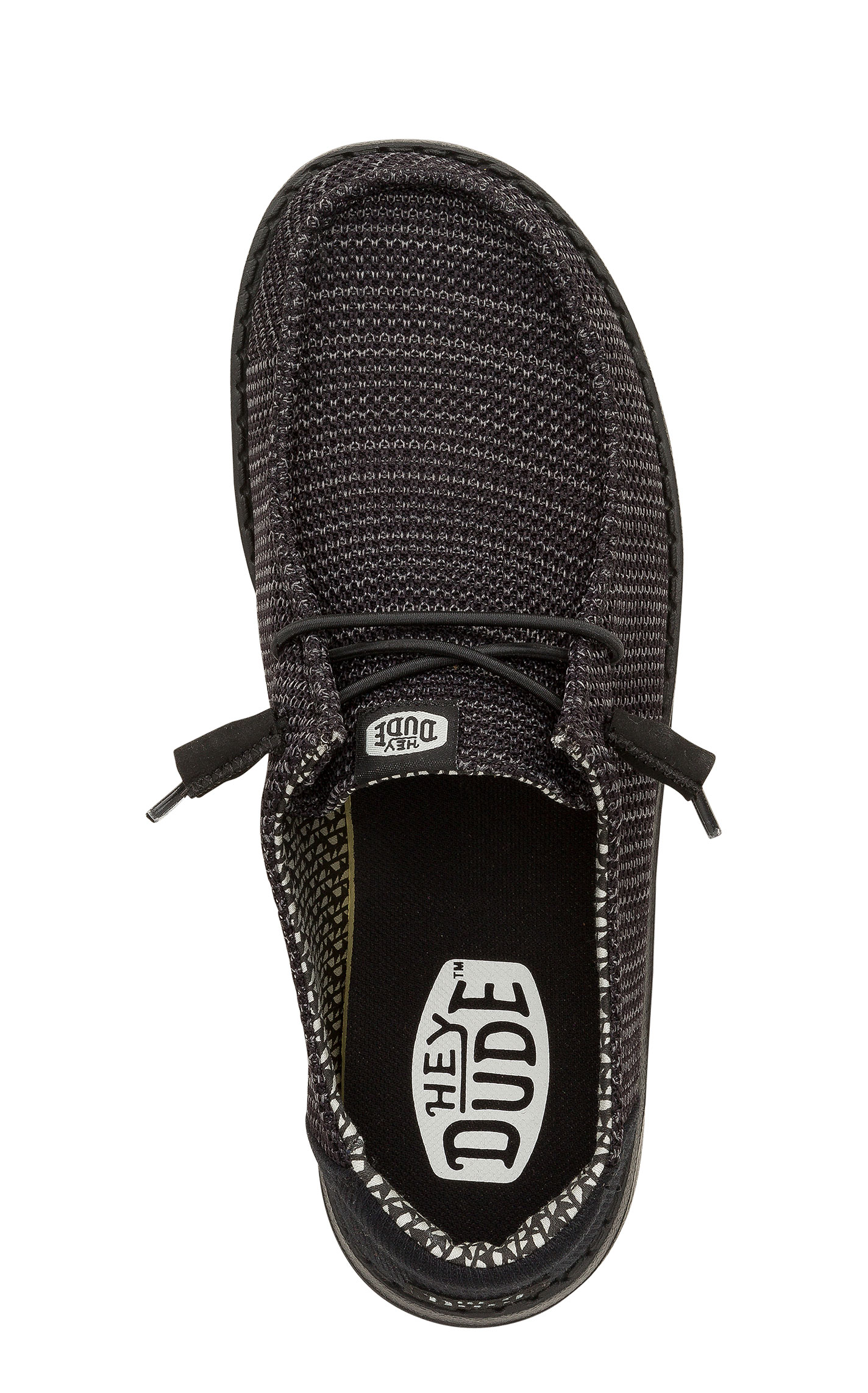 Hey Dude Women’s Wendy Stretch Sox Black Slip On Casual Shoes - Image 1