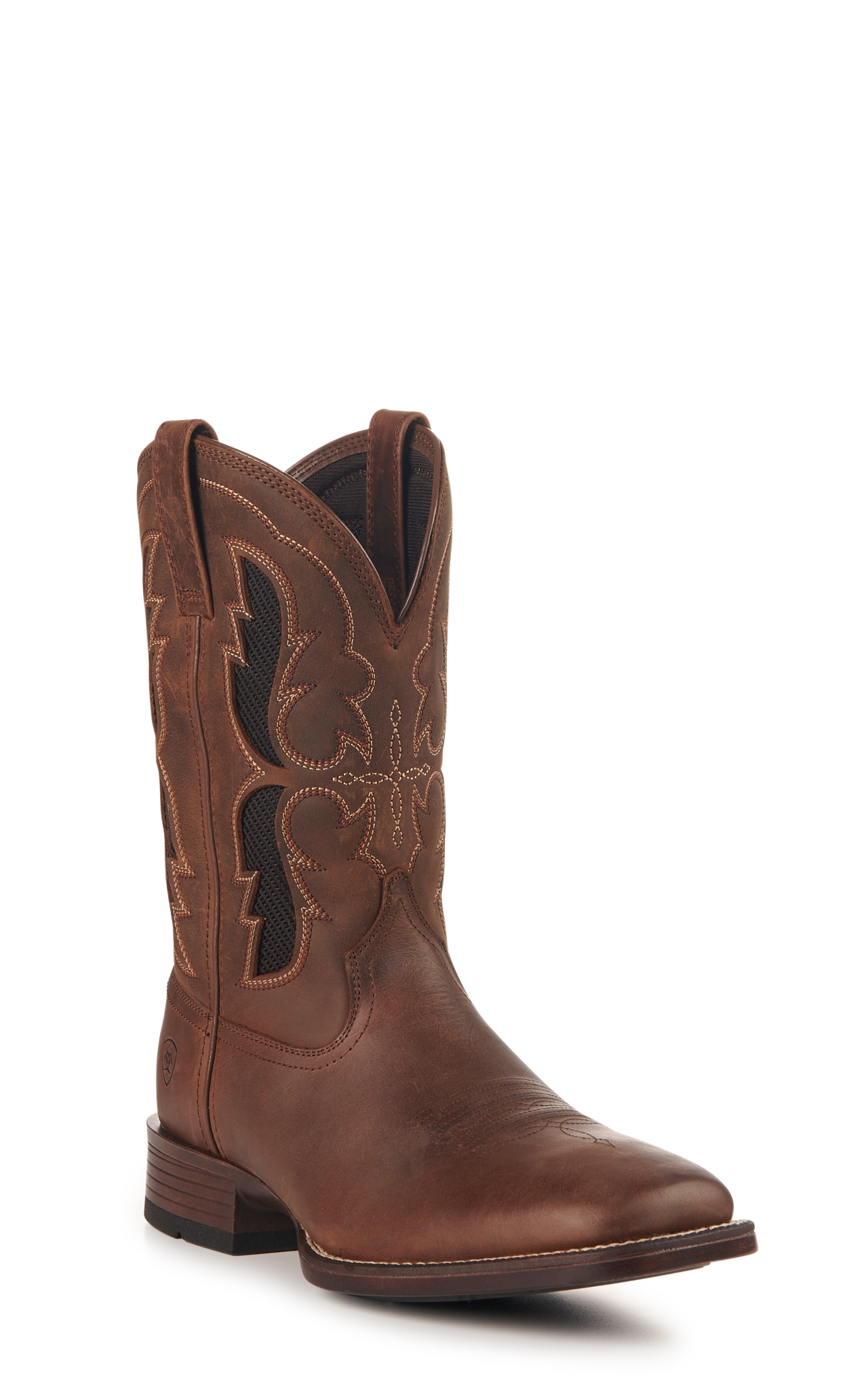 Ariat Men's Dash VentTEK Ultra Distressed Brown Bantamweight Square Toe Cowboy Boots - Image 1