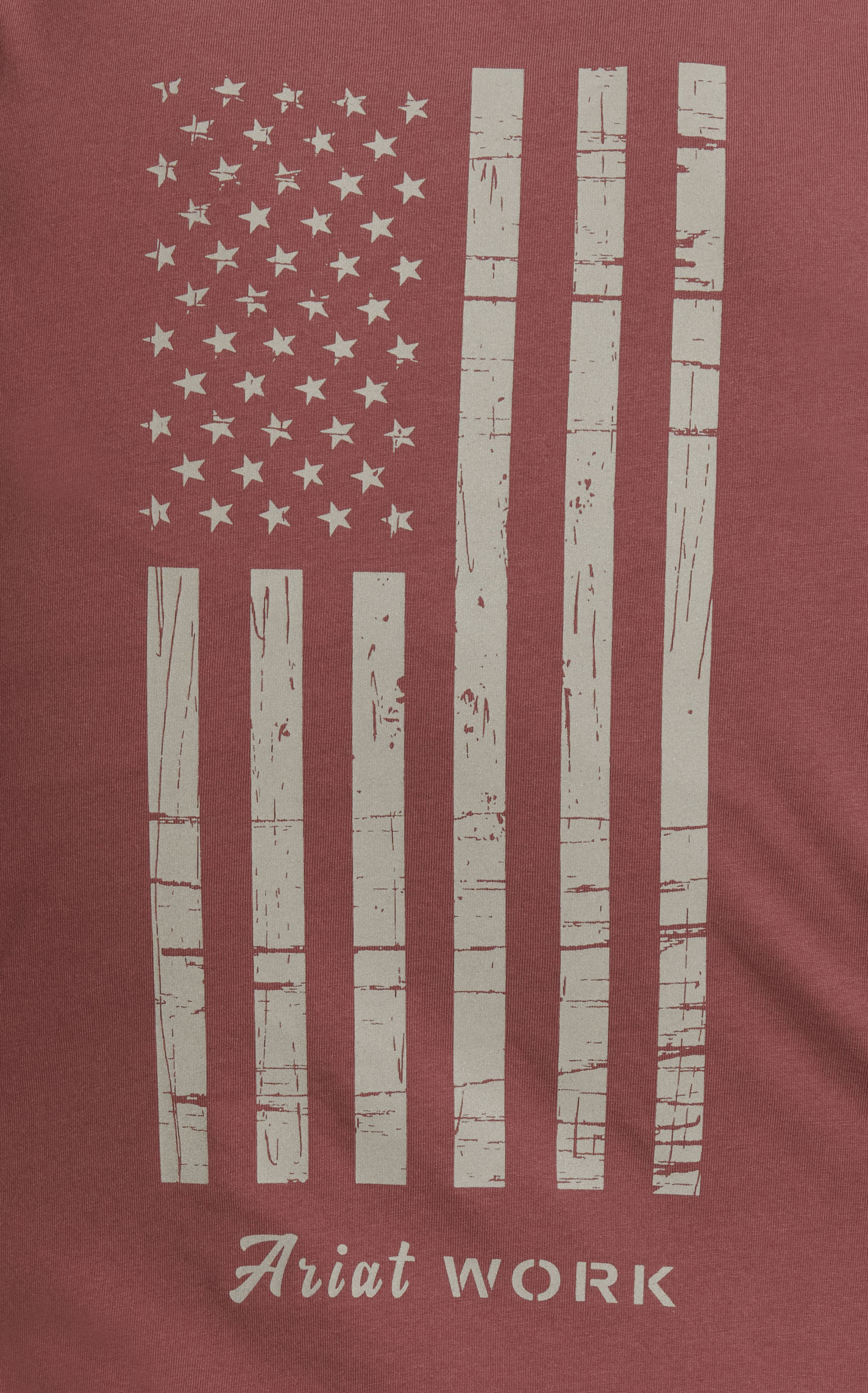 Ariat Rebar Women's Burgundy Reflective Logo Graphic Work T-Shirt - Image 1