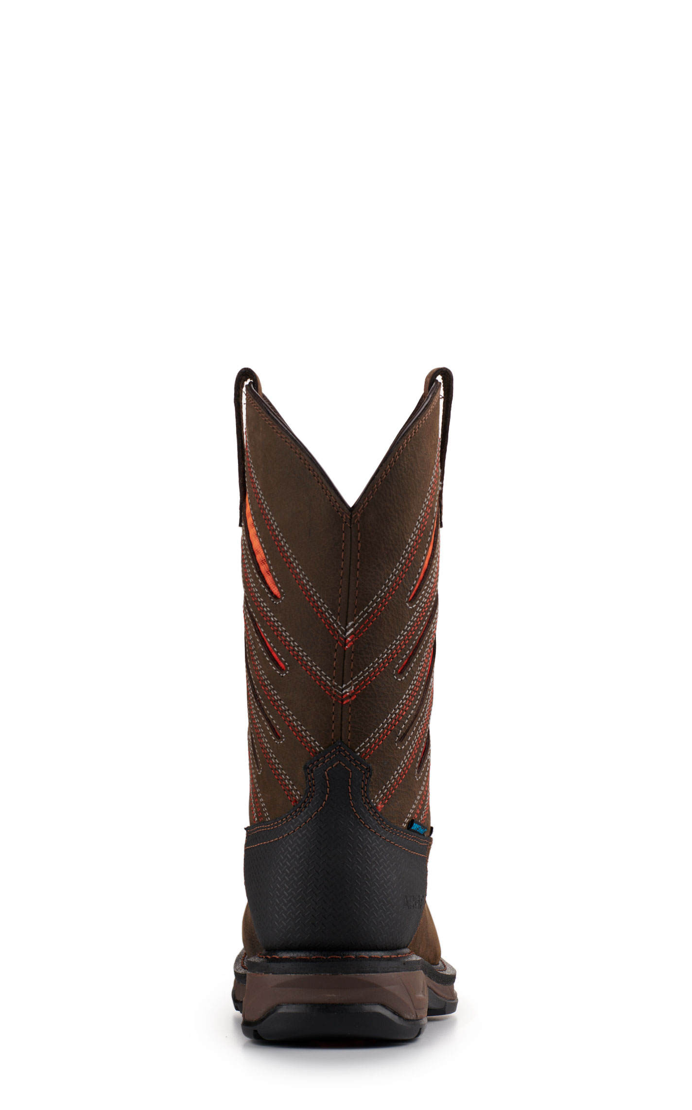 Ariat Men's WorkHog XT Dark Brown with Orange VentTEK Wide Square Composite Toe Work Boots - Image 1