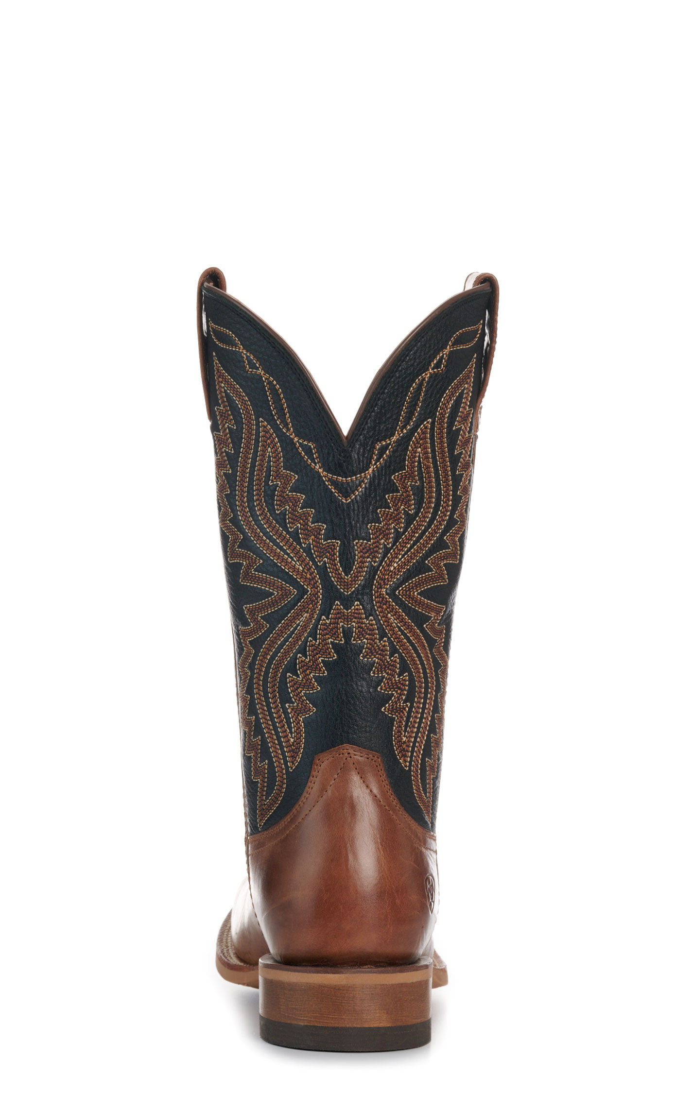 Ariat Men's Baxter Dark Tan and Black Wide Square Toe Cowboy Boots - Image 1