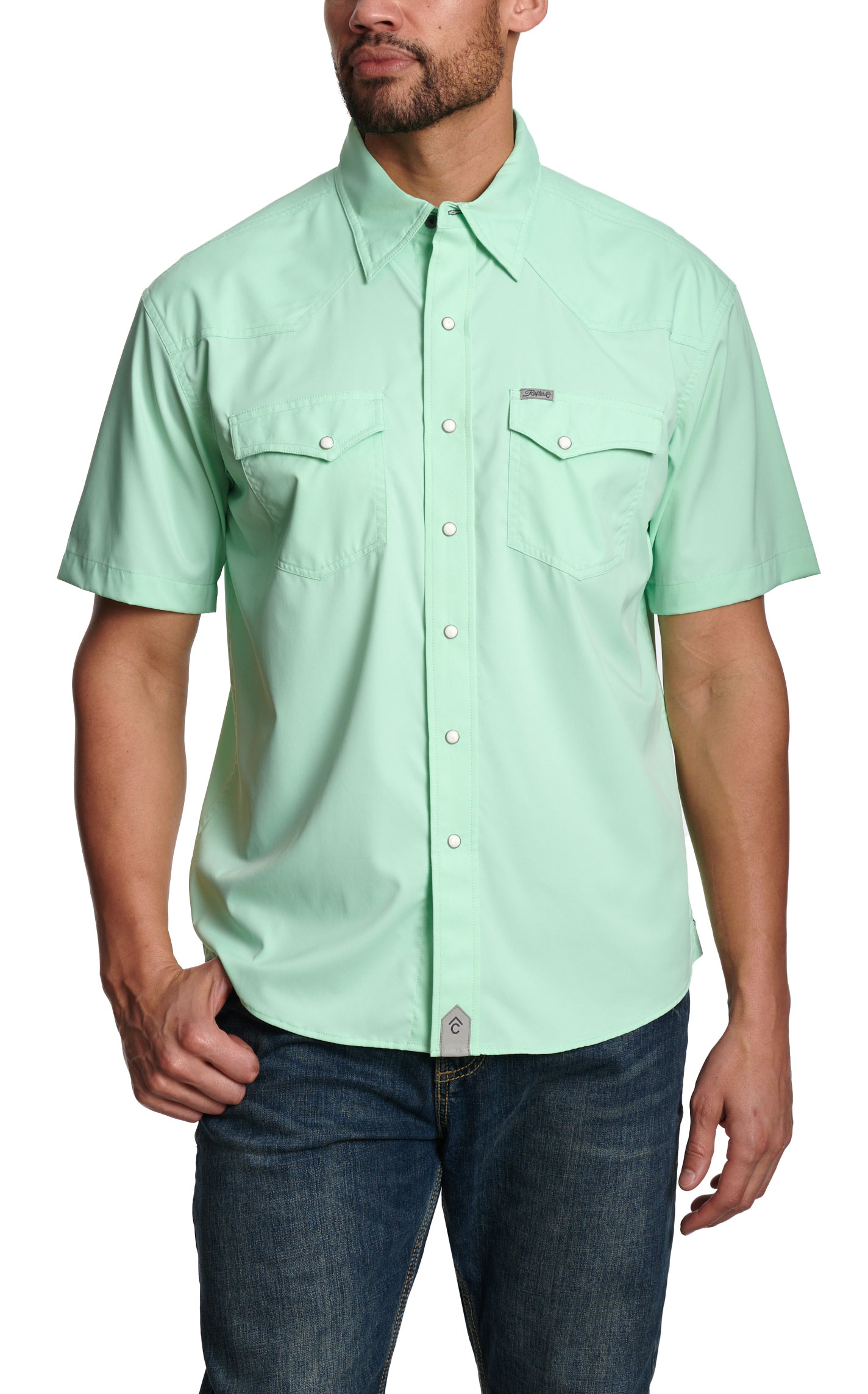 Rafter C Men's Mint Western Shirt - Image 1