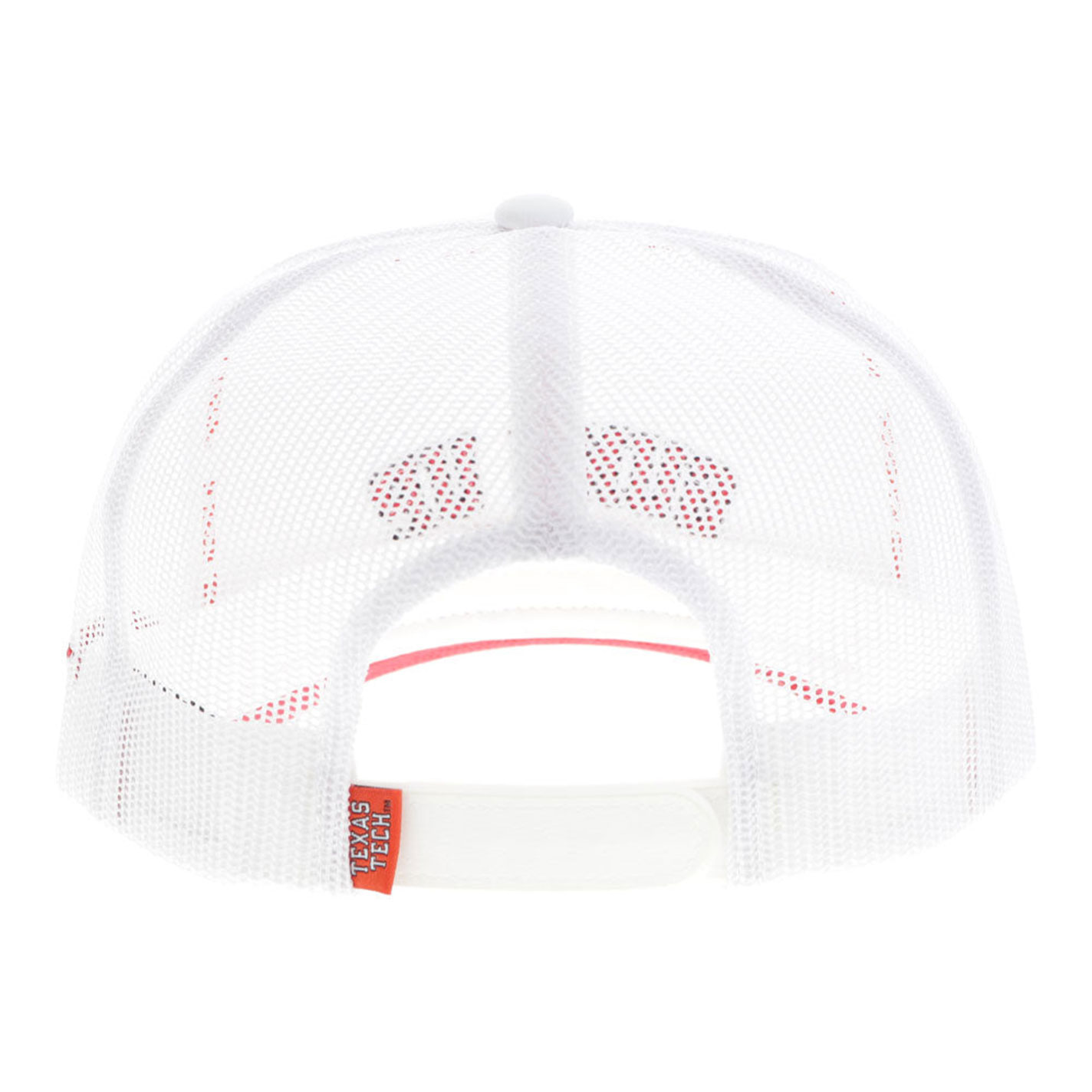 Hooey Collegiate Collection White & White Texas Tech Guns Up Embroidered Curved Bill Cap - Image 1