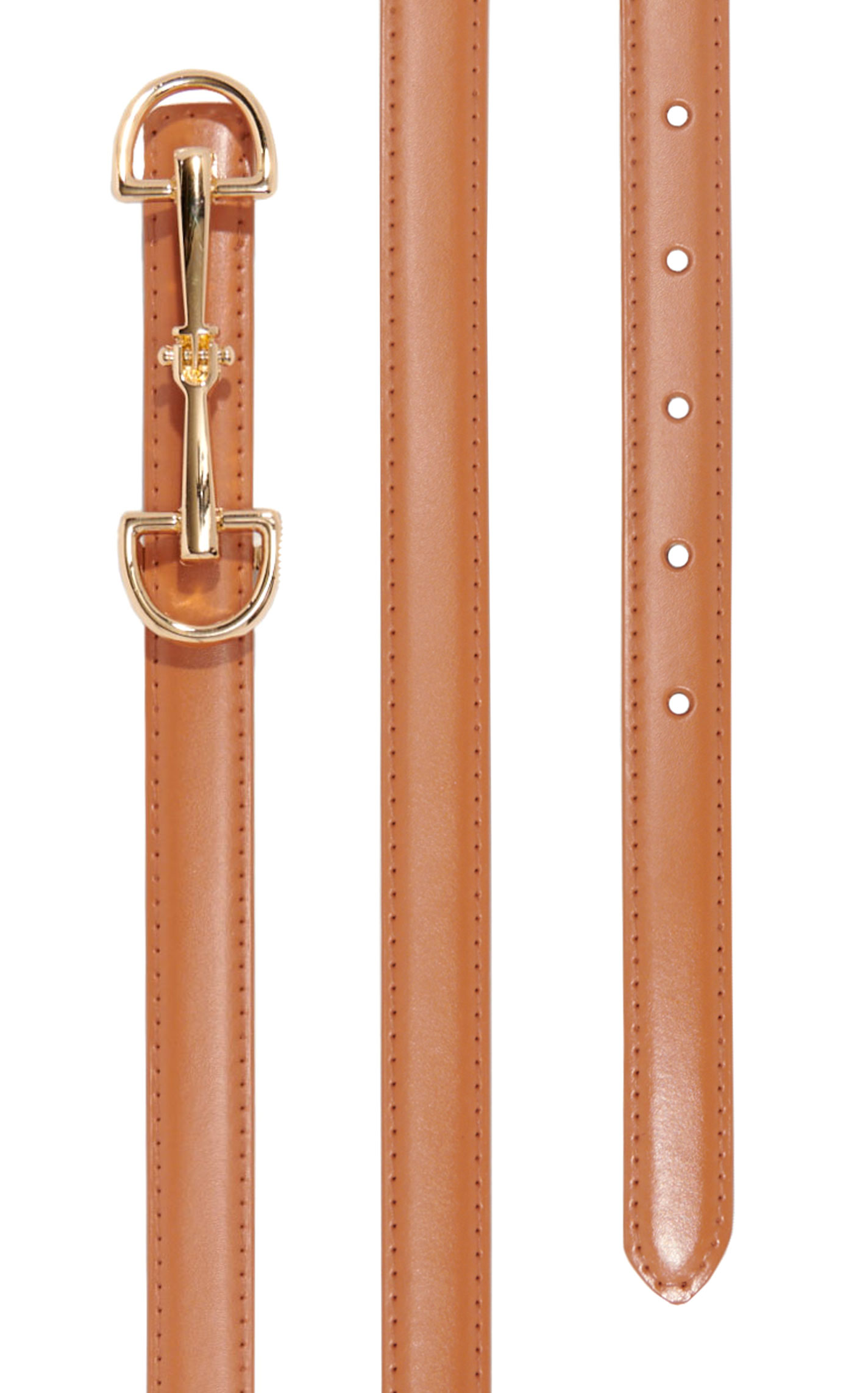 Rockin' C Women's Tan Gold Bit Leather Belt - Image 1