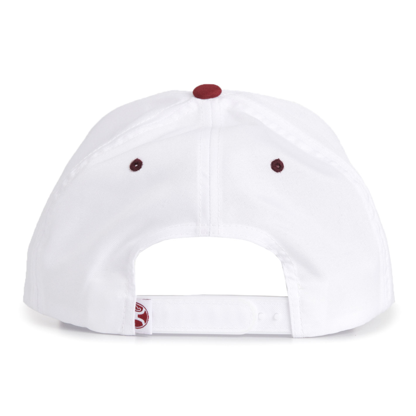 Hooey White & Maroon Original Embroidered Semi Curved Bill Cap - Image 1