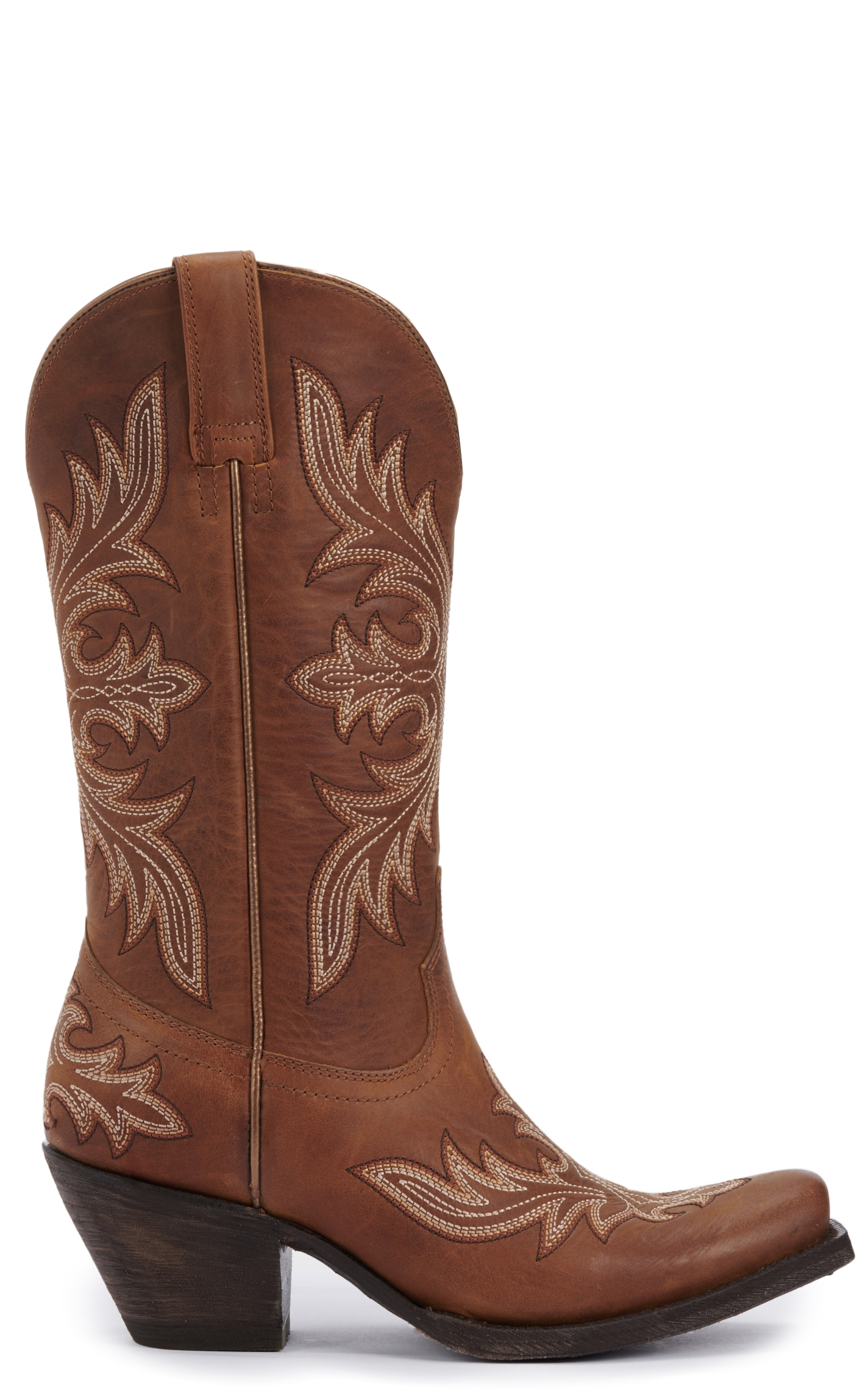 Ariat Women's Circuit Rosewood Natural Tan Square Toe Cowboy Boots - Image 1