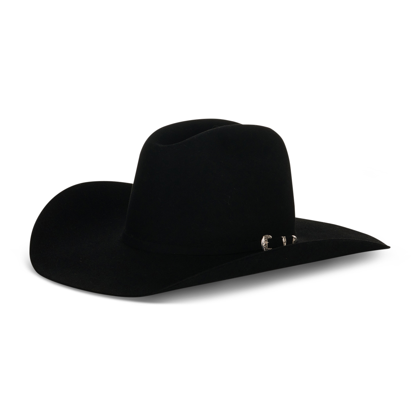 Resistol Wilderness 6X Black Cattleman's Crown Felt Cowboy Hat - Image 1