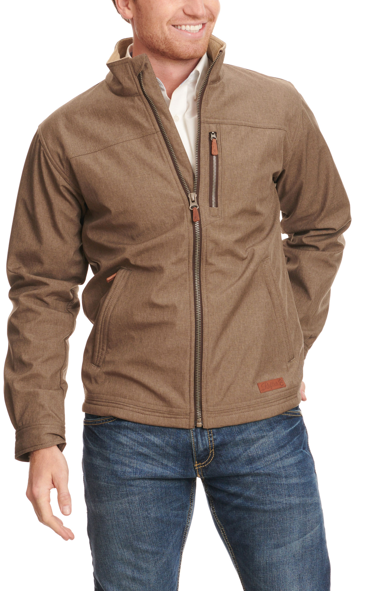 Rafter C Men's Taupe Bonded Jacket - Image 1