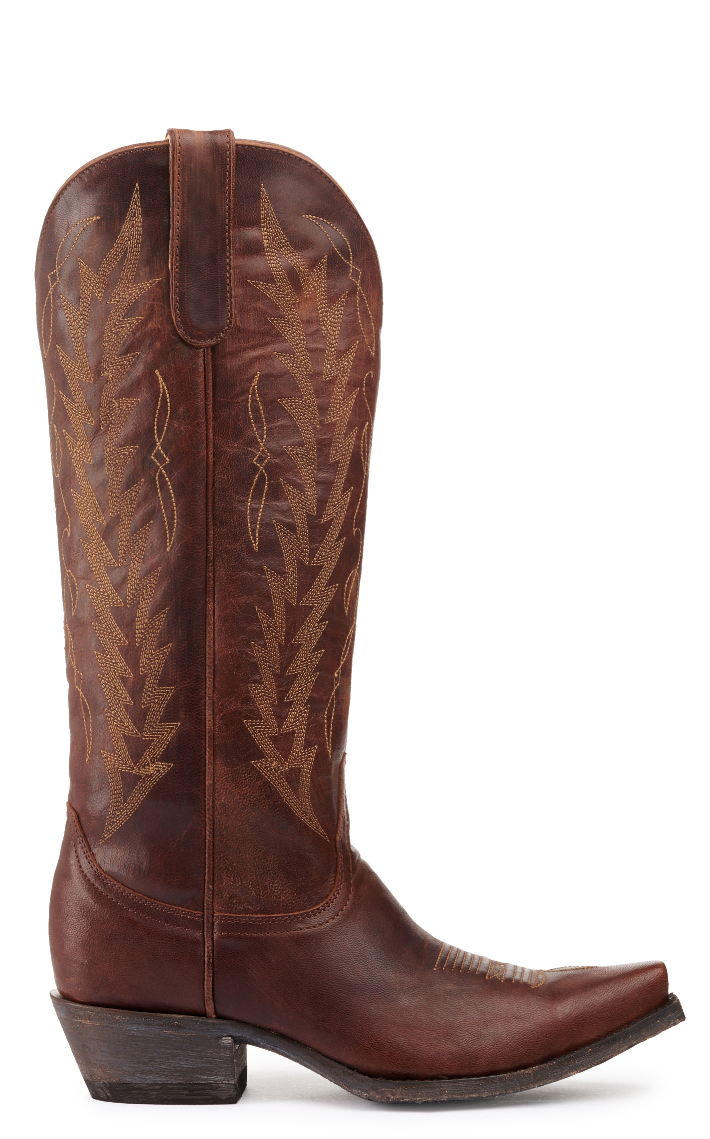 Cavender's Women's Brass Apache Brown Snip Toe Cowboy Boots - Image 1