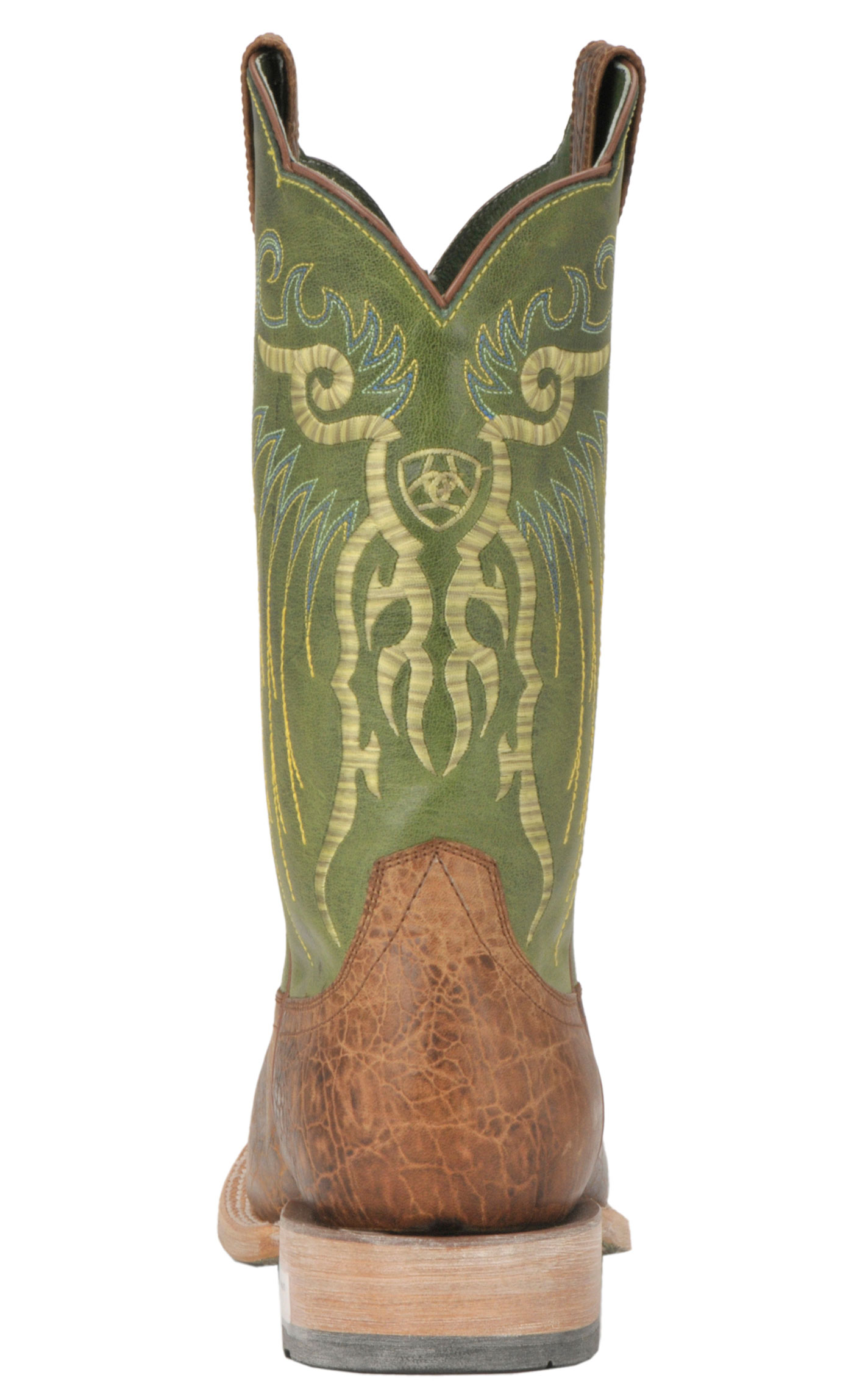 Ariat Men's Mesteno Adobe Clay and Neon Green Wide Square Toe Cowboy Boots - Image 1