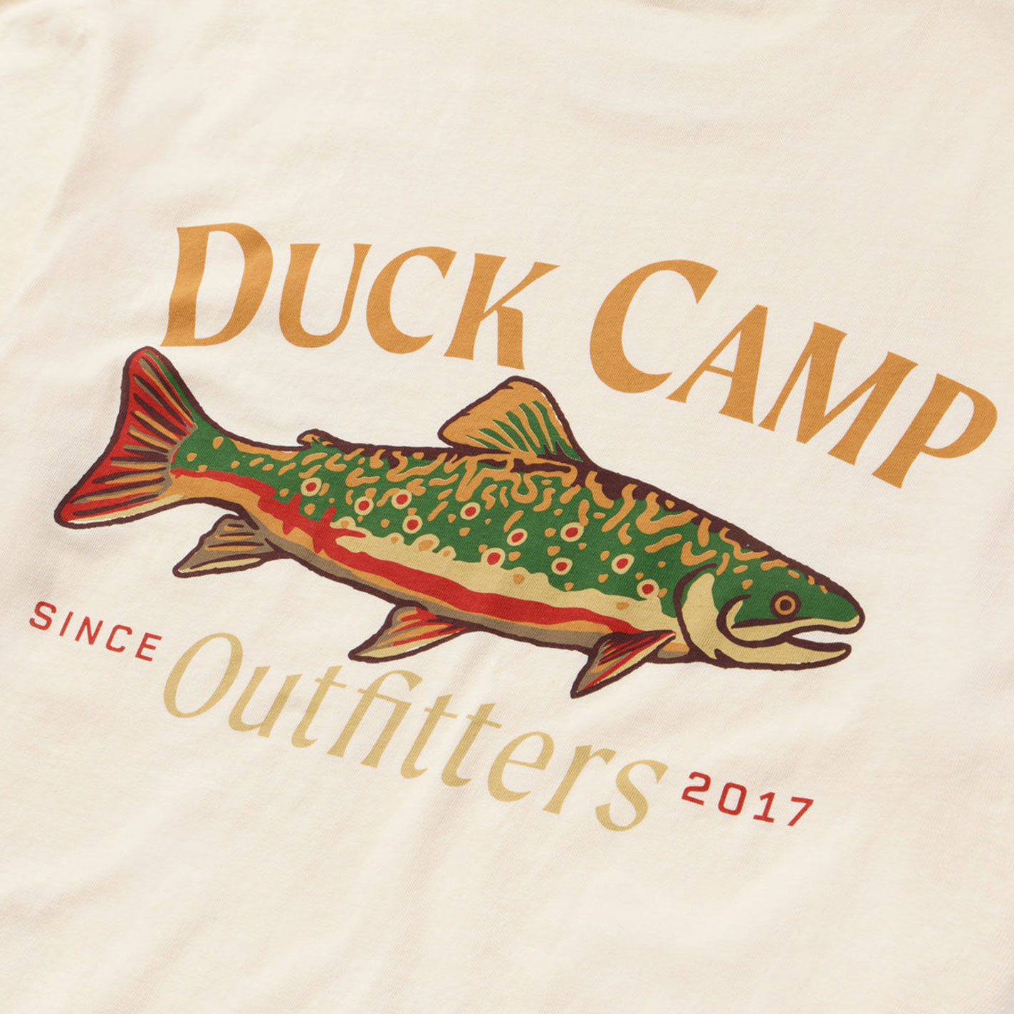 Duck Camp Men's Rich Cream Outfitter Logo T-Shirt - Image 1