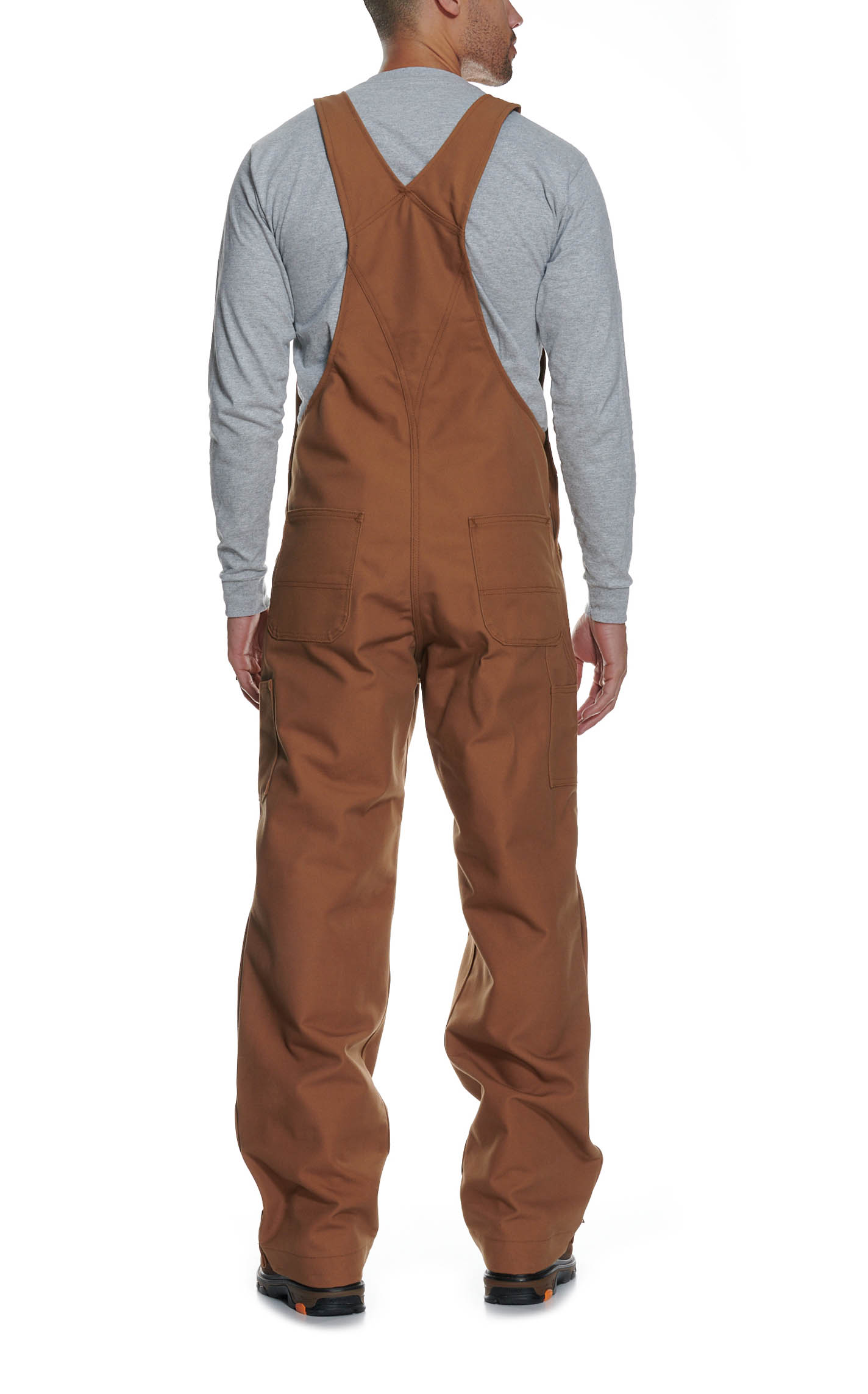 Carhartt FR Brown Unlined Duck Bib Overall - Big & Tall - Image 1