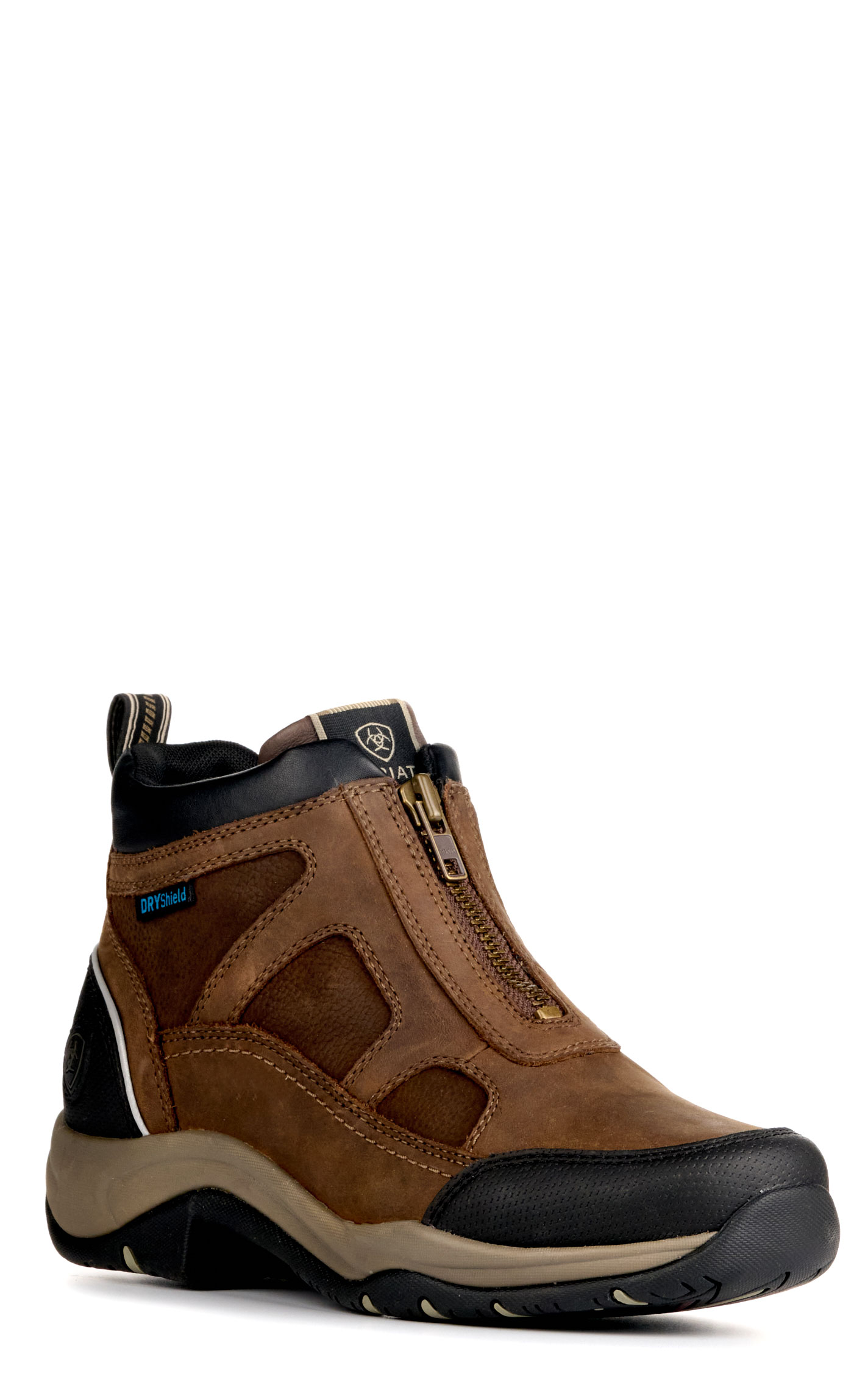 Ariat Women's Palm Brown Terrain Zip Waterproof Round Toe Boots - Image 1