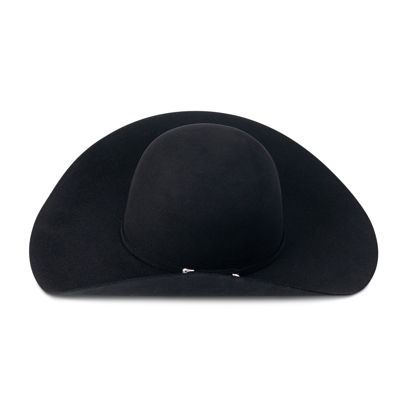 Cavender's Gold Buckle Black Open Crown 20X Felt Cowboy Hats - Image 1