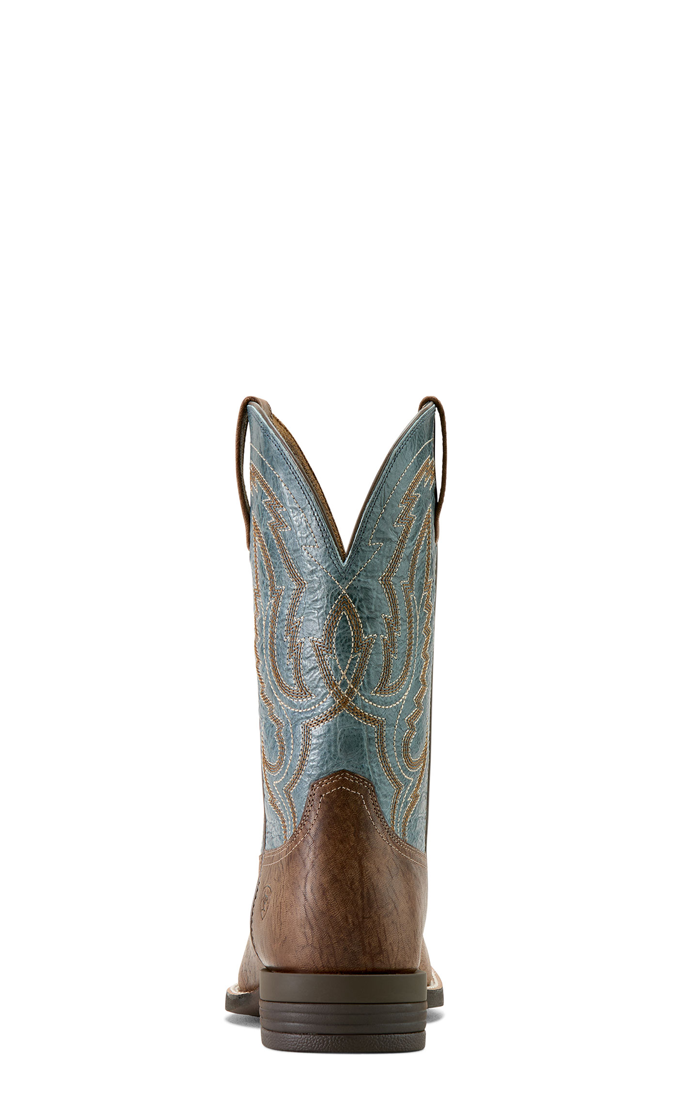 Ariat Men's Steadfast Shock Shield Dusk Brown & Baby Blue Eyes Wide Square Toe Cowboy Boots - Image 1