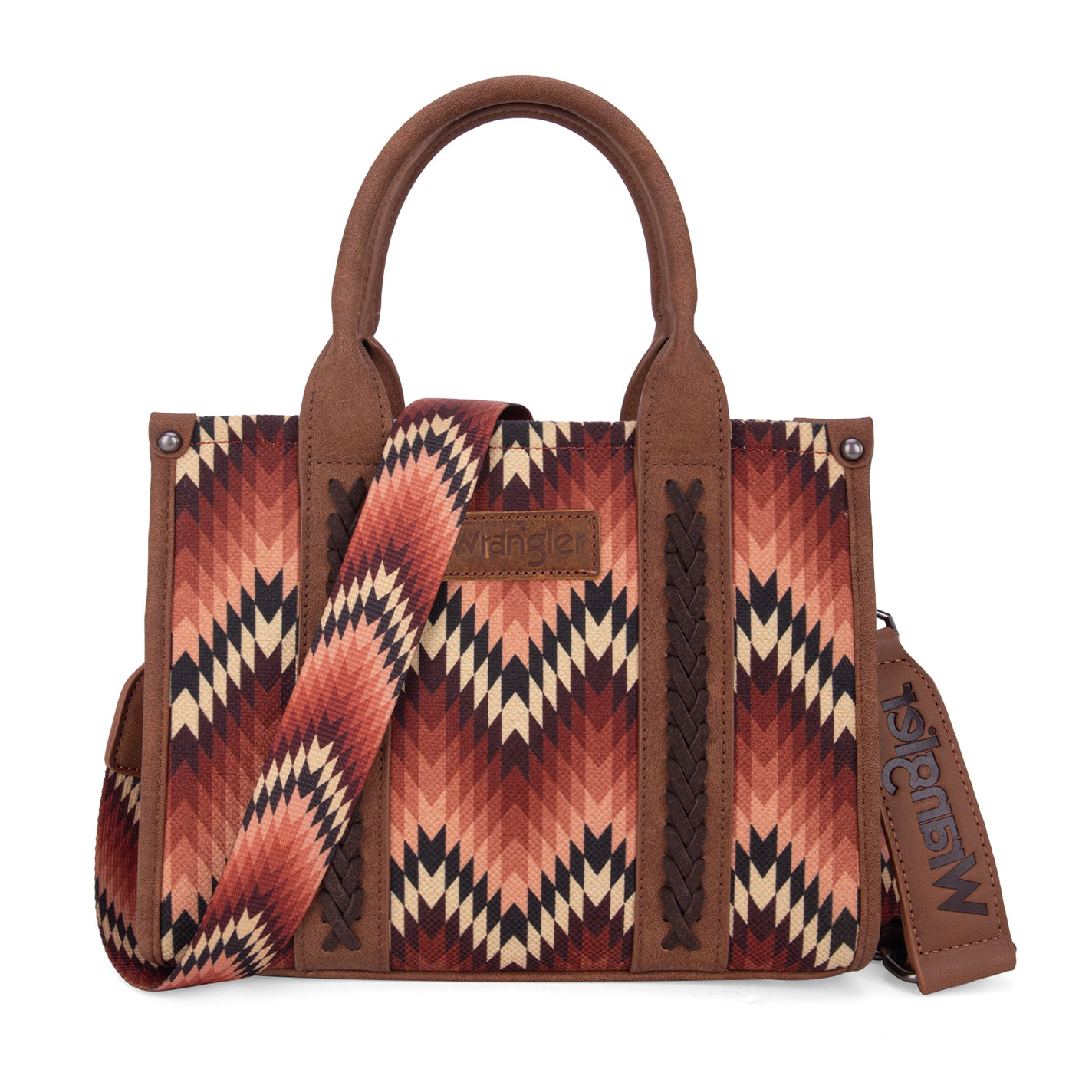 Wrangler Tonal Aztec Print Crossbody Tote Bag  - Image 1