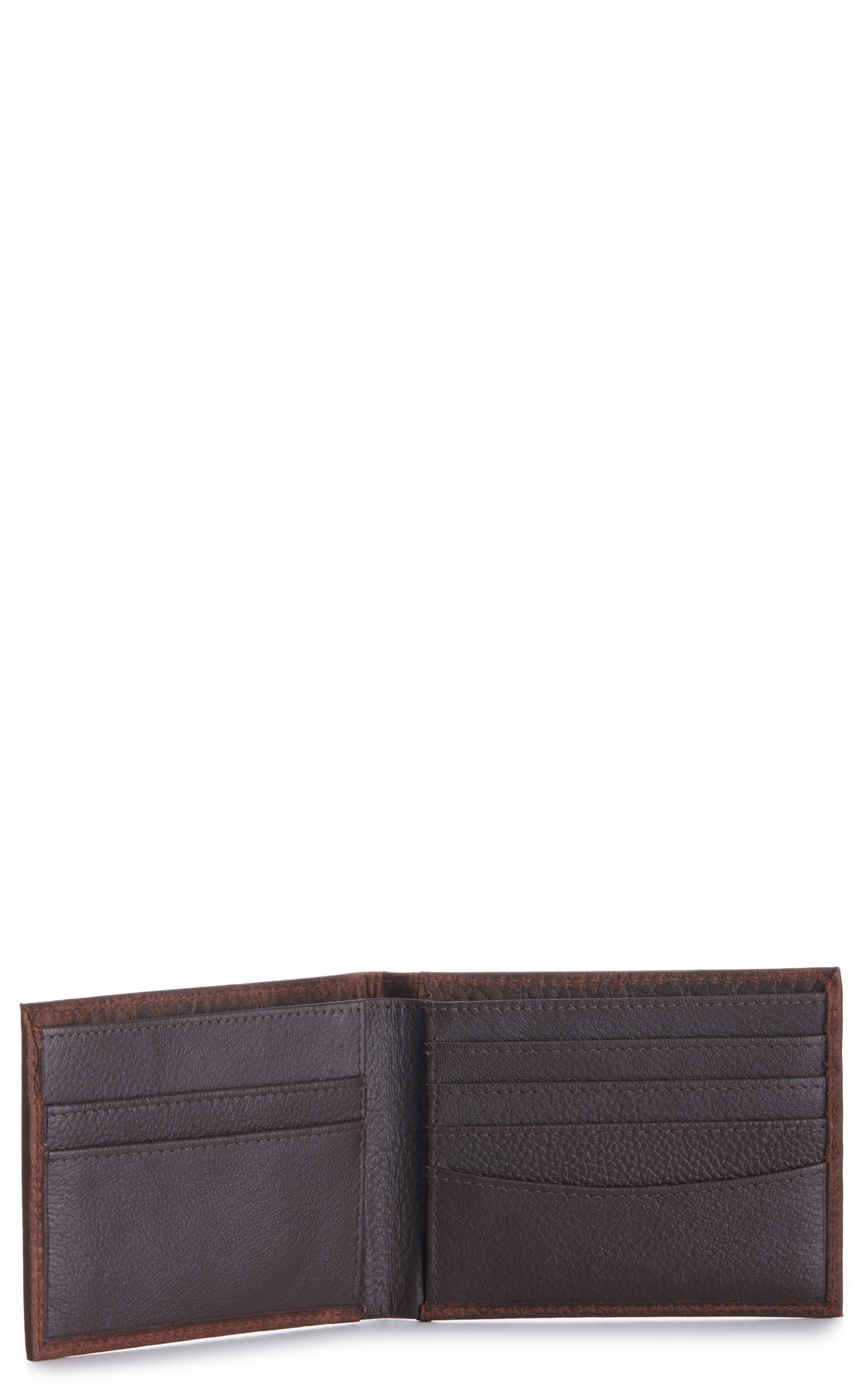Ariat Men's Brown Embossed Shield Logo Bifold Wallet - Image 1