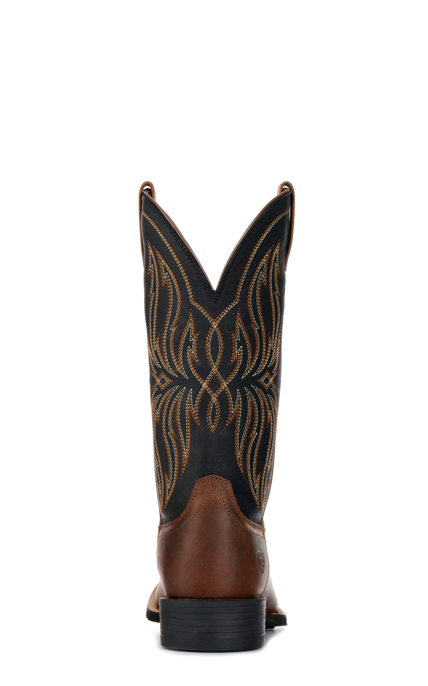 Ariat Men's Sport Rustler Brown & Black Wide Square Toe Cowboy Boots - Image 1