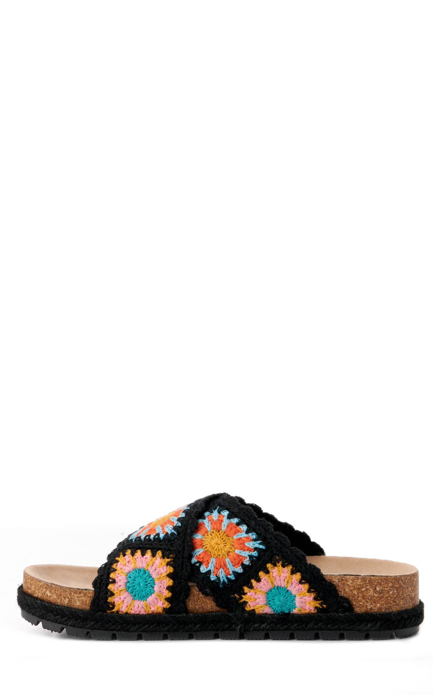 Dirty Laundry by Chinese Laundry Women's Tacoma Black Crochet Slide Sandals - Image 1
