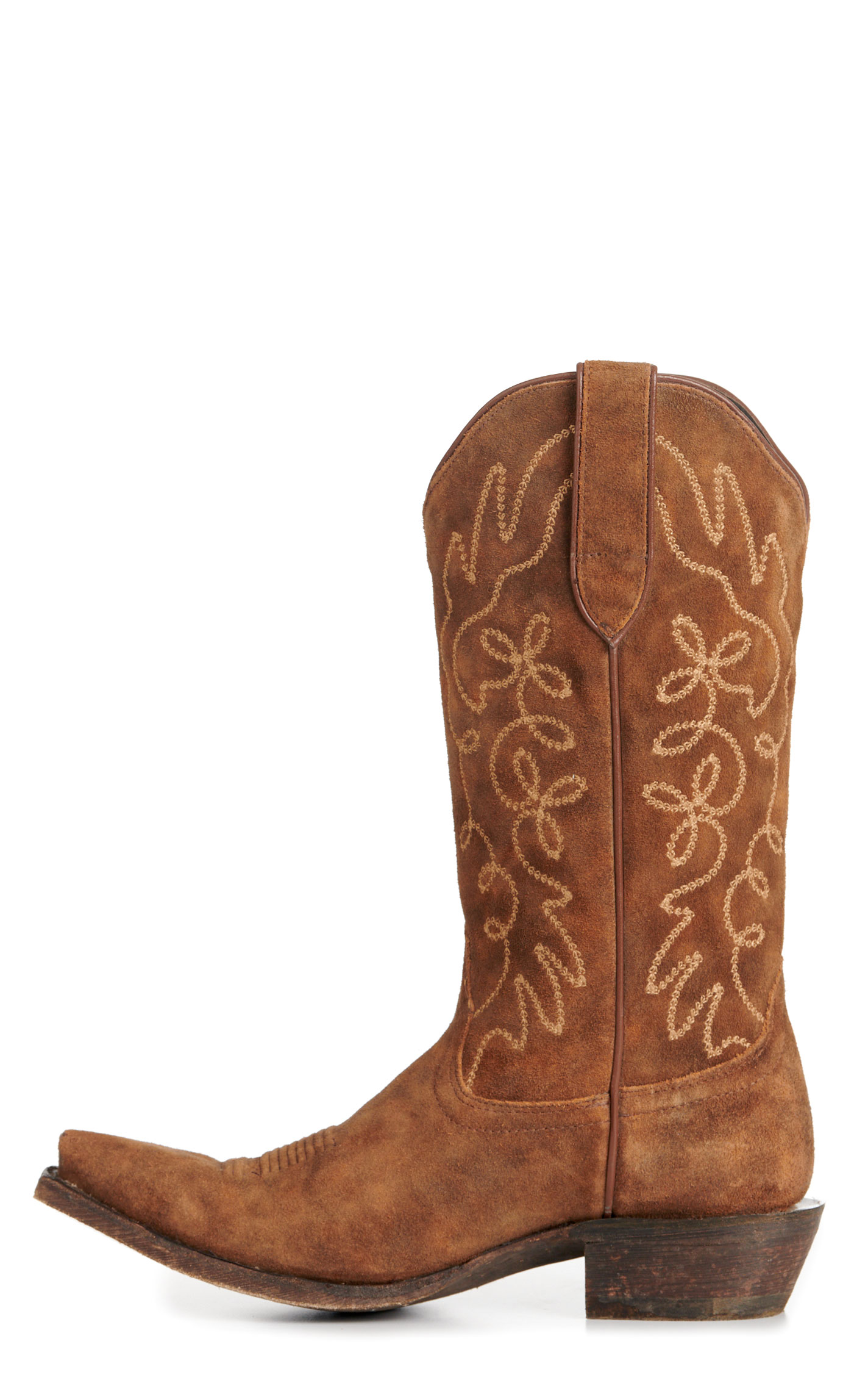 Ariat Women's Jukebox Dark Ginger Suede Snip Toe Cowboy Boots - Image 1