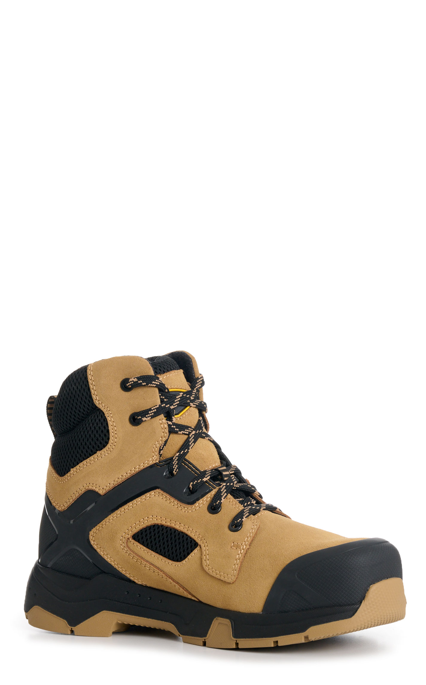 Terra Men’s Tan Suede and Black Cobalt 6” Composite Toe Safety Work Boots - Image 1