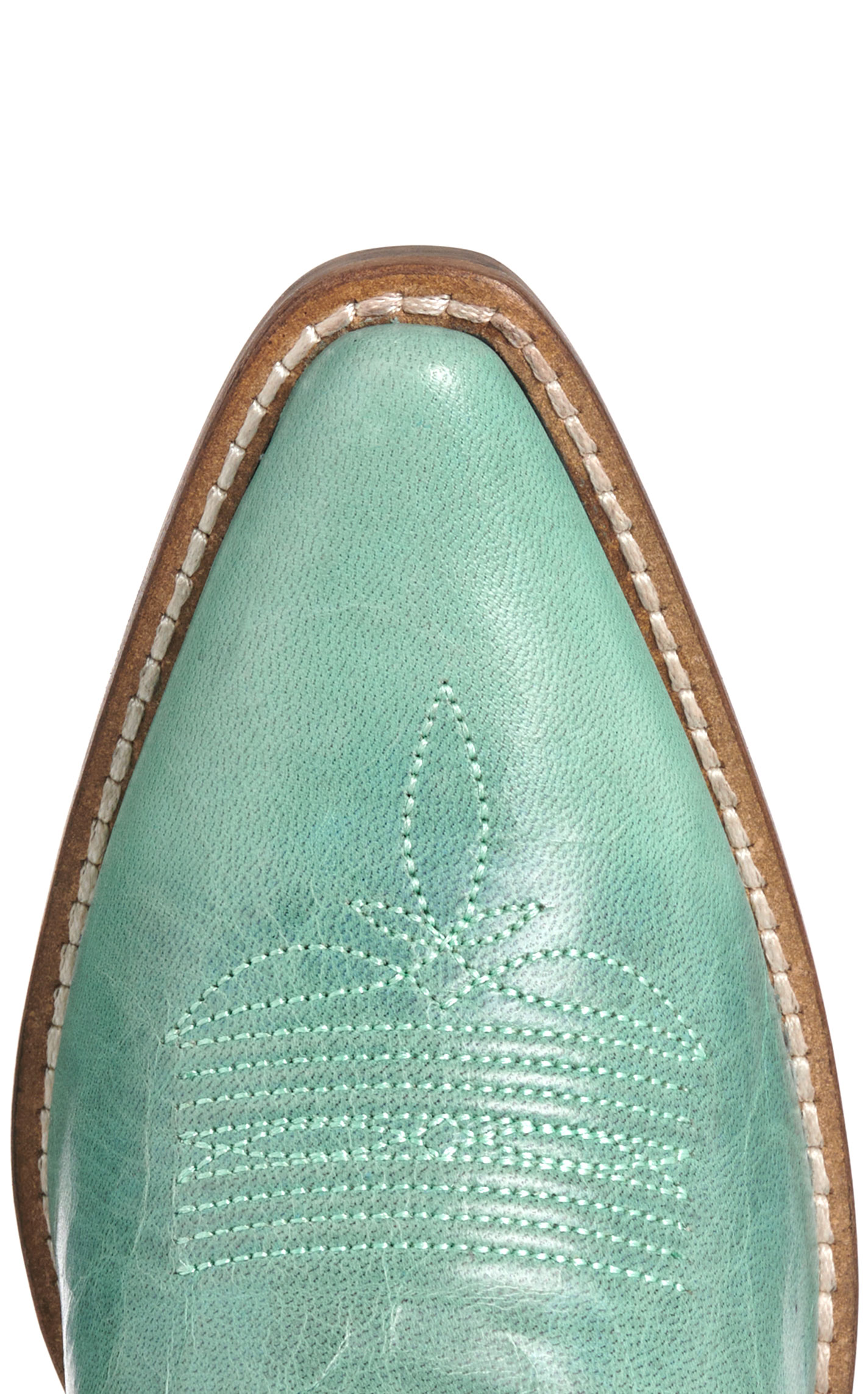 Rockin' C Women's Turquoise Embroidered Snip Toe Cowboy Boots - Image 1