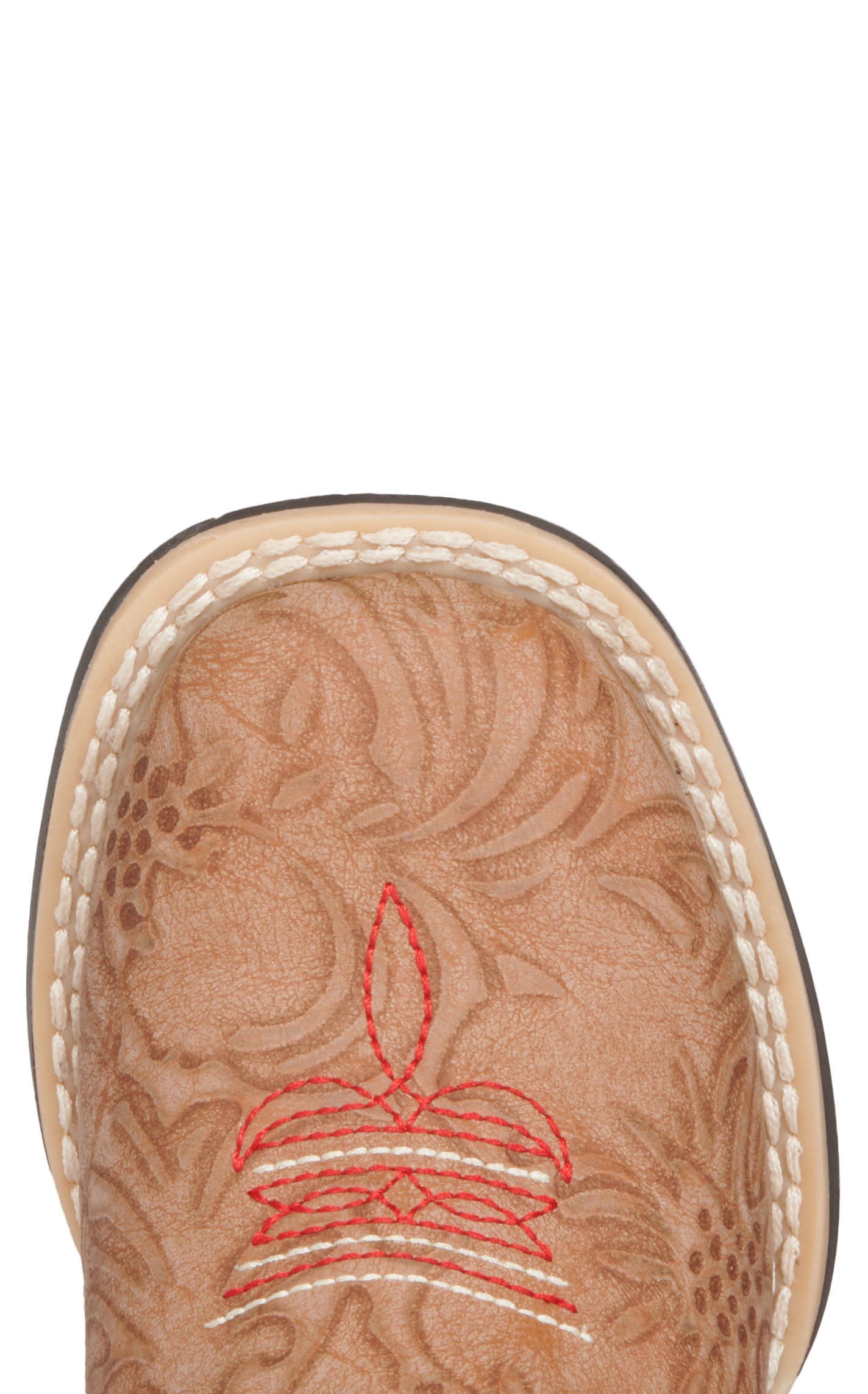 Twister Toddlers' Avery Tan Floral Embossed and Leopard Print Square Toe Cowboy Boots - Image 1