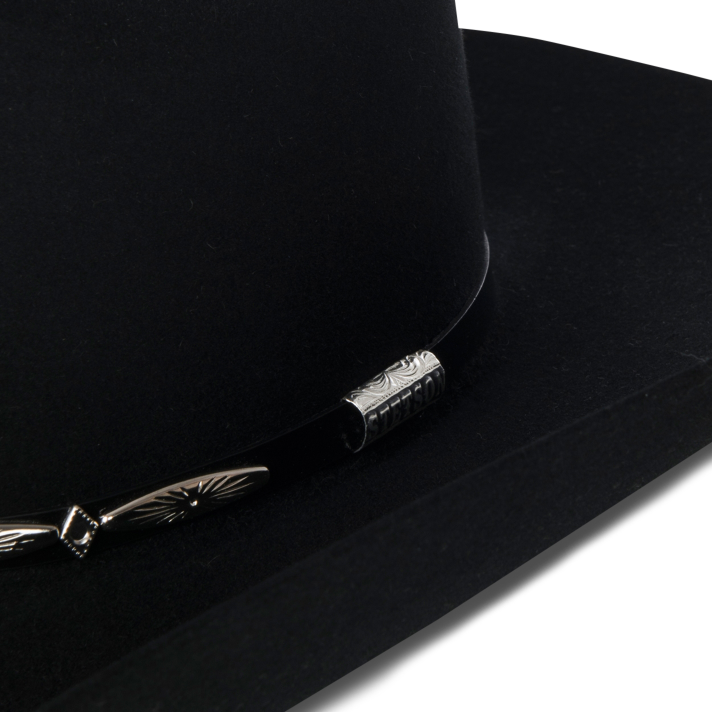 Stetson Del Norte Black 6X Cattleman Felt Cowboy Hat - Image 1