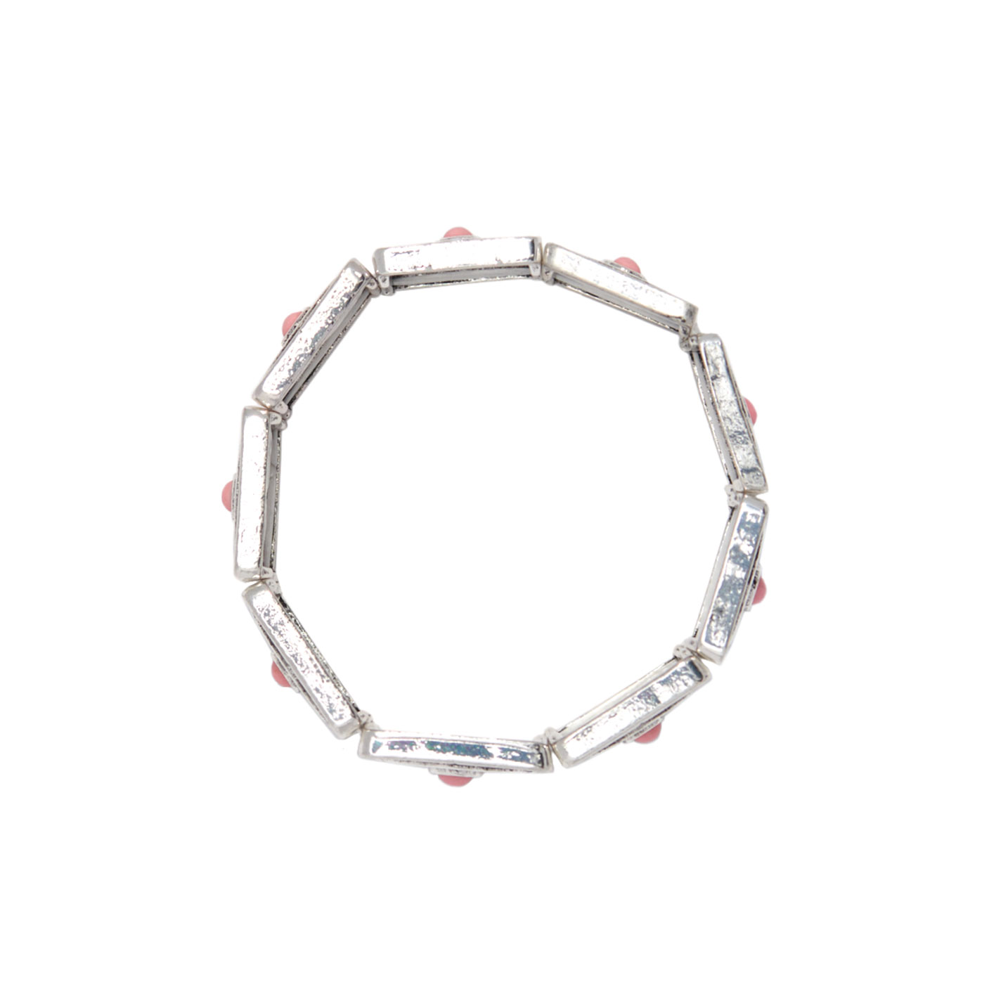 Southern Grace Silver & Pink Concho Bracelet - Image 2