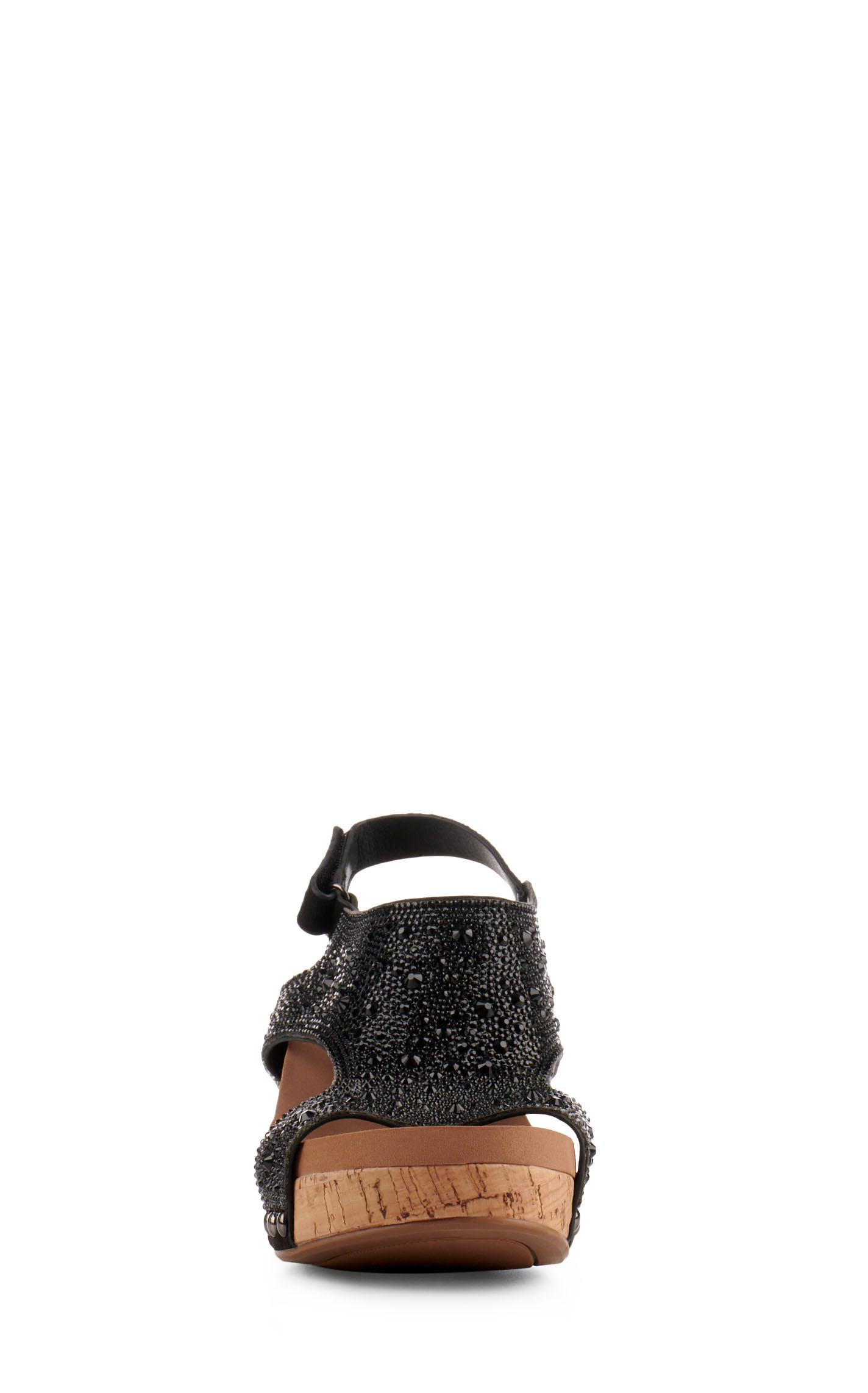 Corkys Women's Ashley Black Bling Peep Toe Wedge Sandal - Image 1