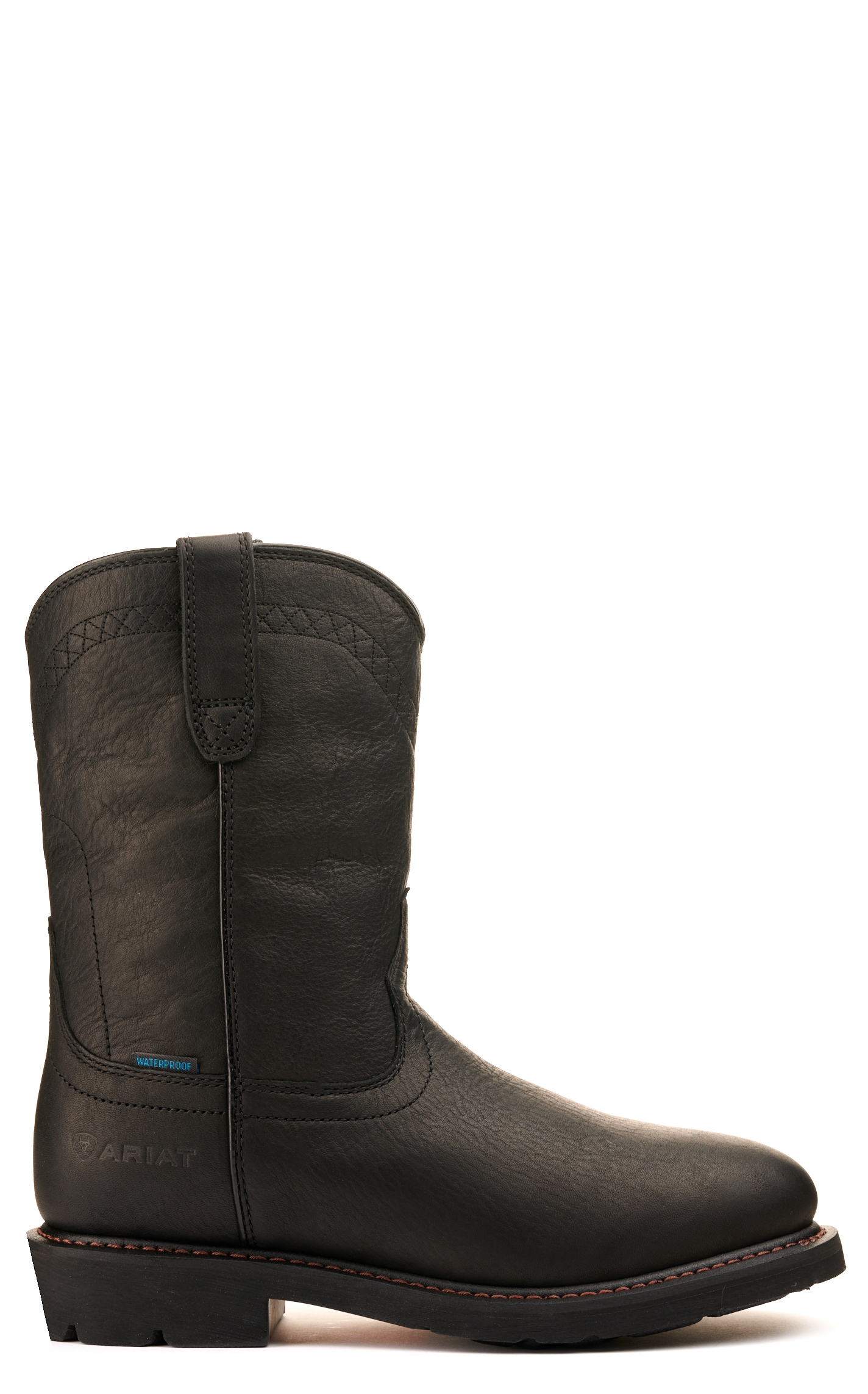 Ariat Men's Sierra Black Waterproof Round Toe Work Boot - Image 1