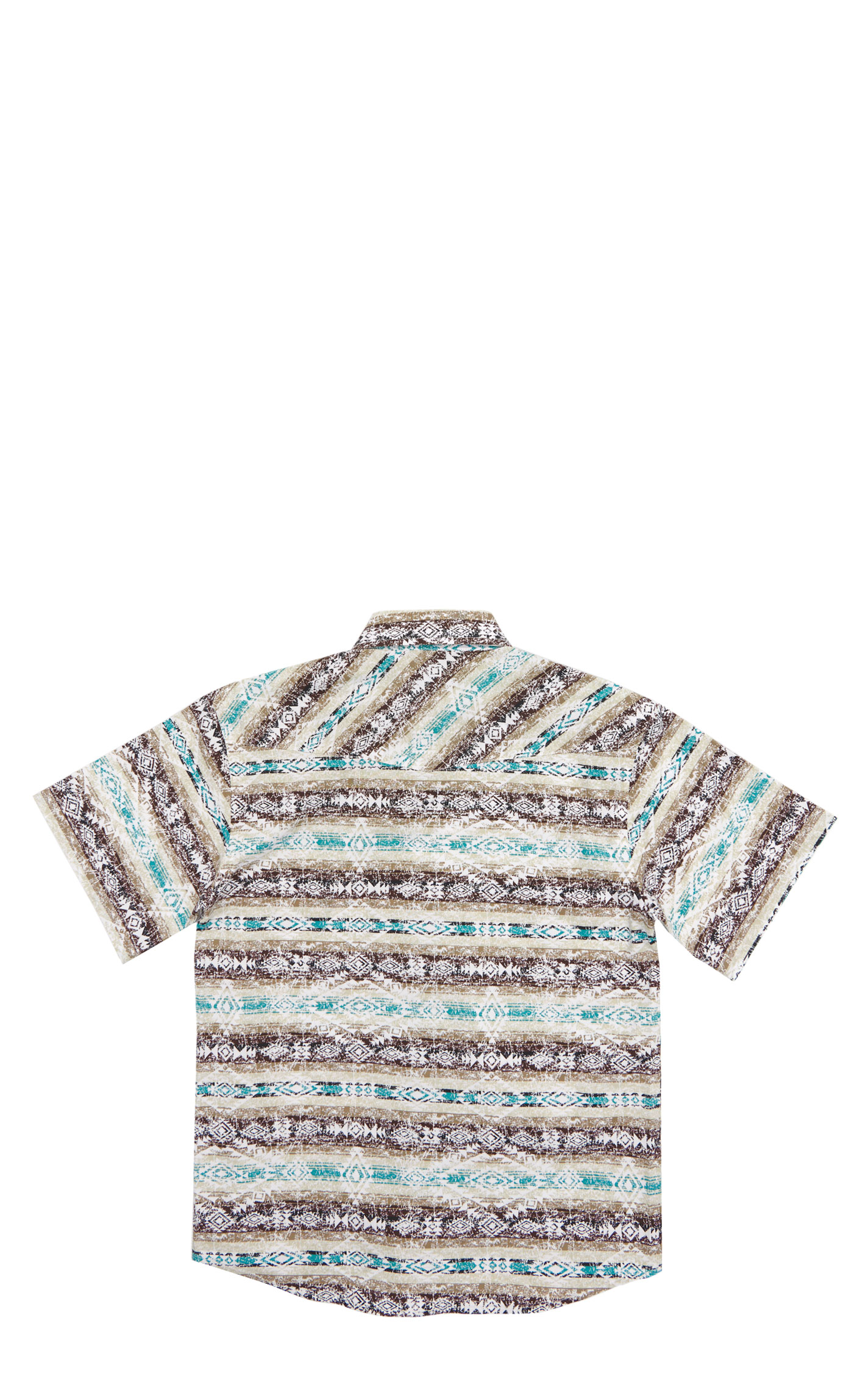 Rough Stock Boy's White Multi Aztec Print Shirt - Image 1