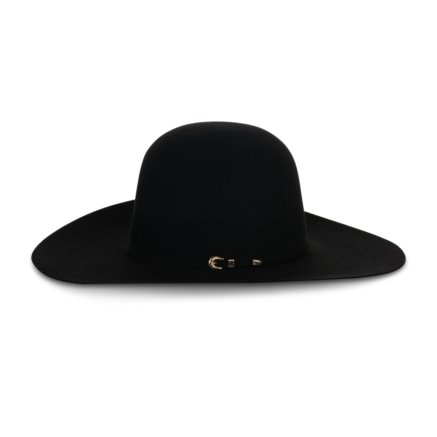 Rodeo King 15X Black Open Crown Felt Cowboy Hat - Image 1