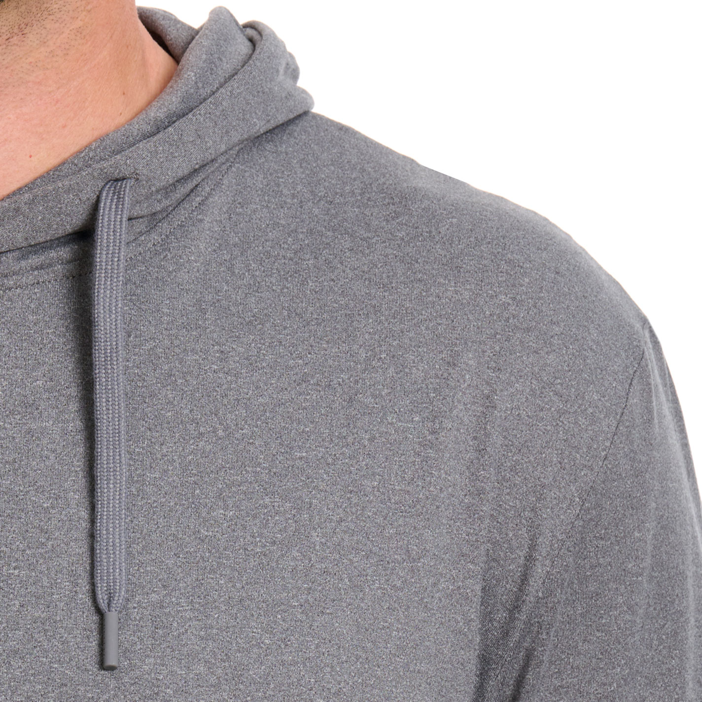 BURLEBO Men's Gray Camo Print Performance Outdoor Hoodie - Image 3