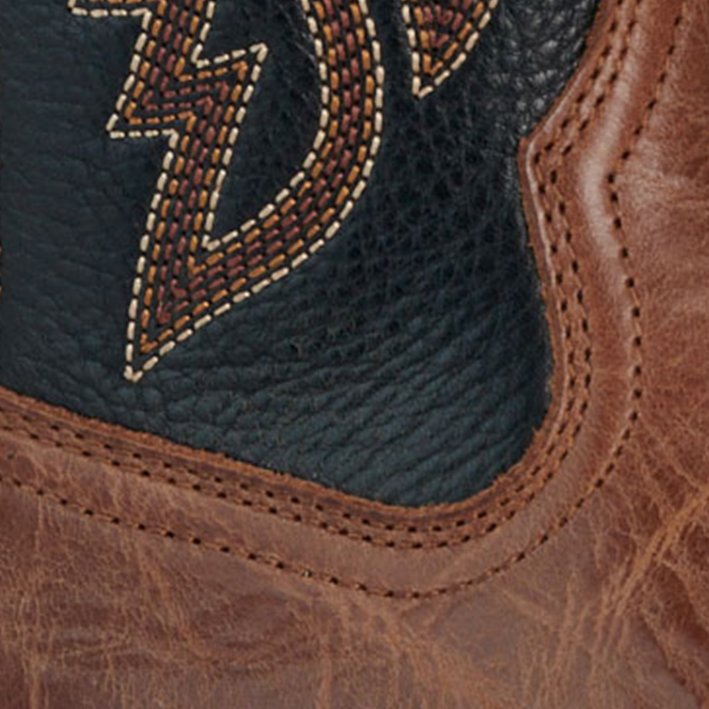 Ariat Men's Baxter Dark Tan and Black Wide Square Toe Cowboy Boots - Image 1