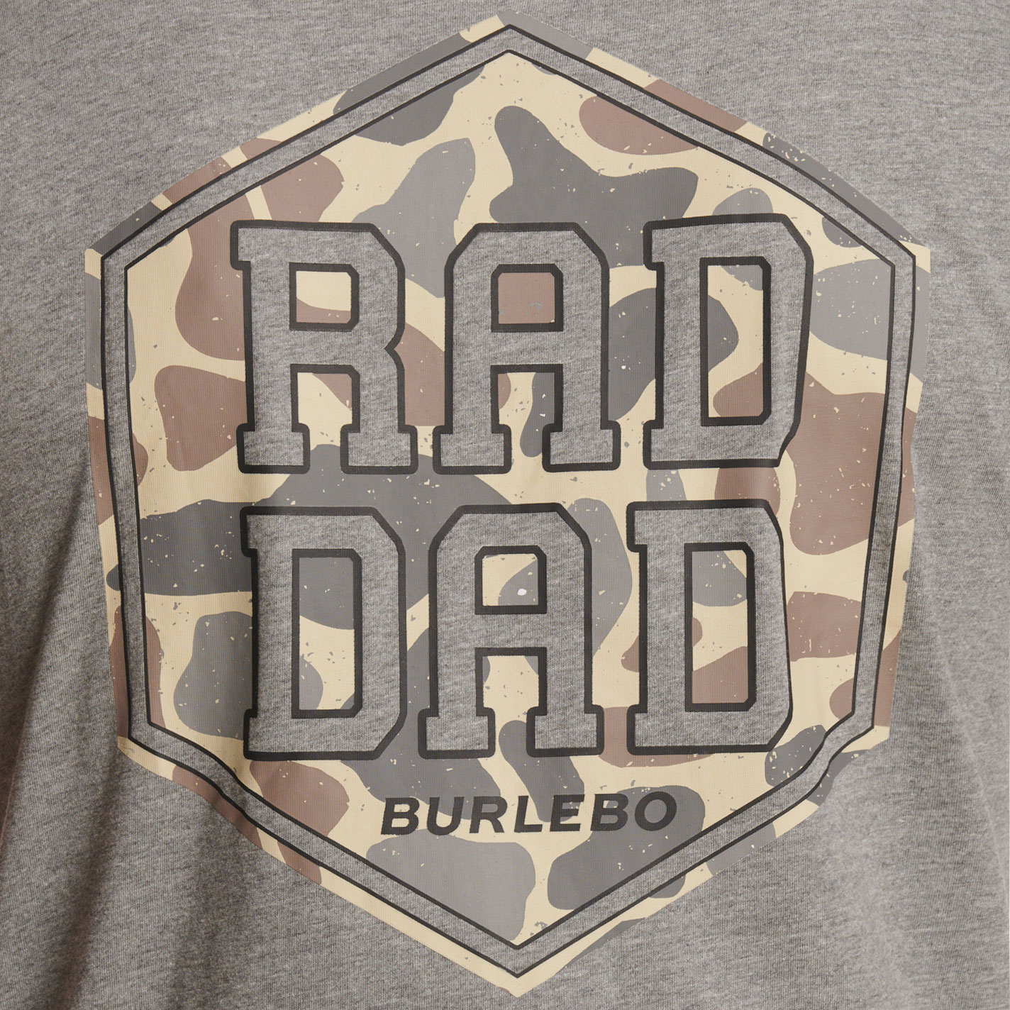 Burlebo Men's Gray Rad Dad Deer Camo Pocket T-Shirt - Image 1