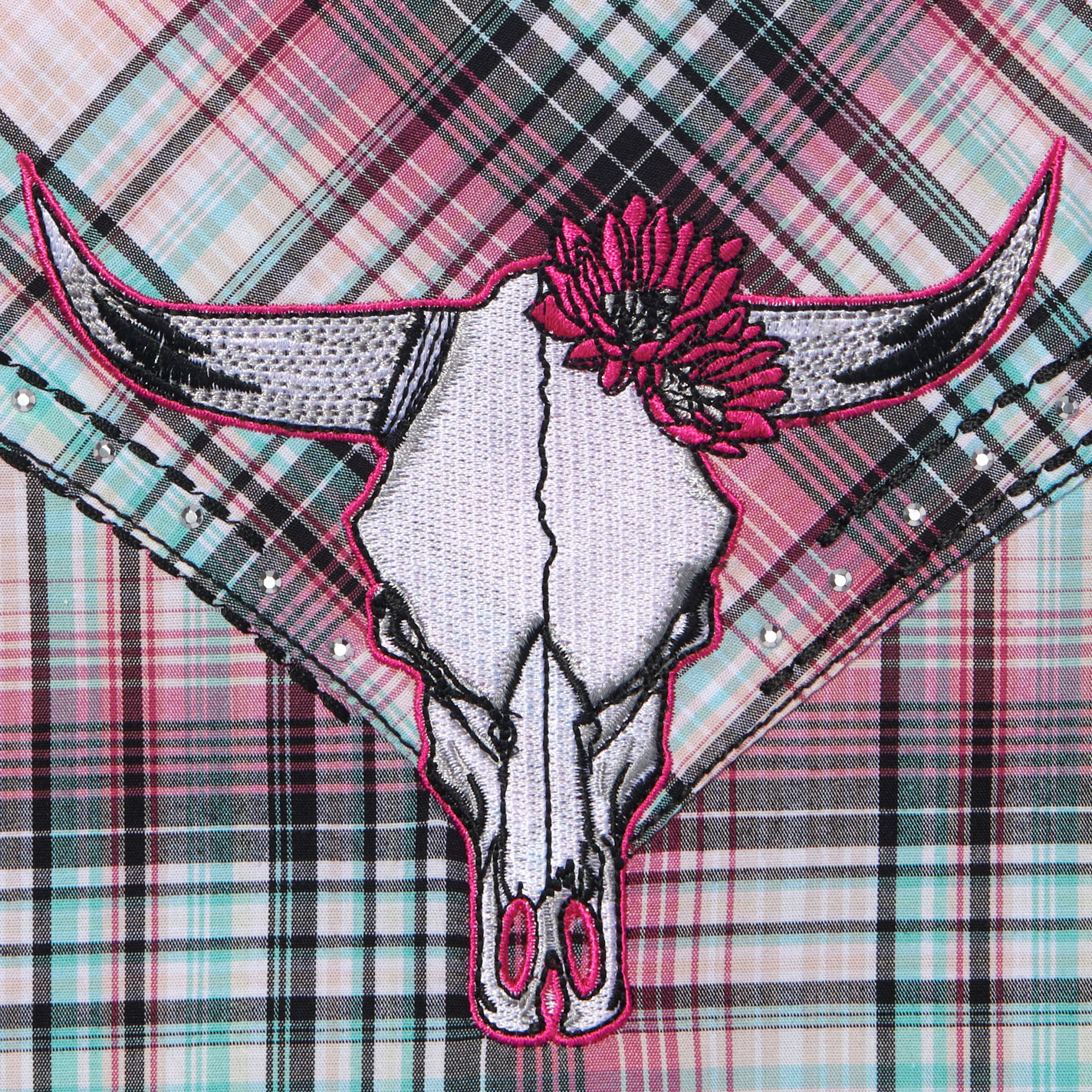 Cowgirl Hardware Girl's Shedua Plaid Western Shirt - Image 1