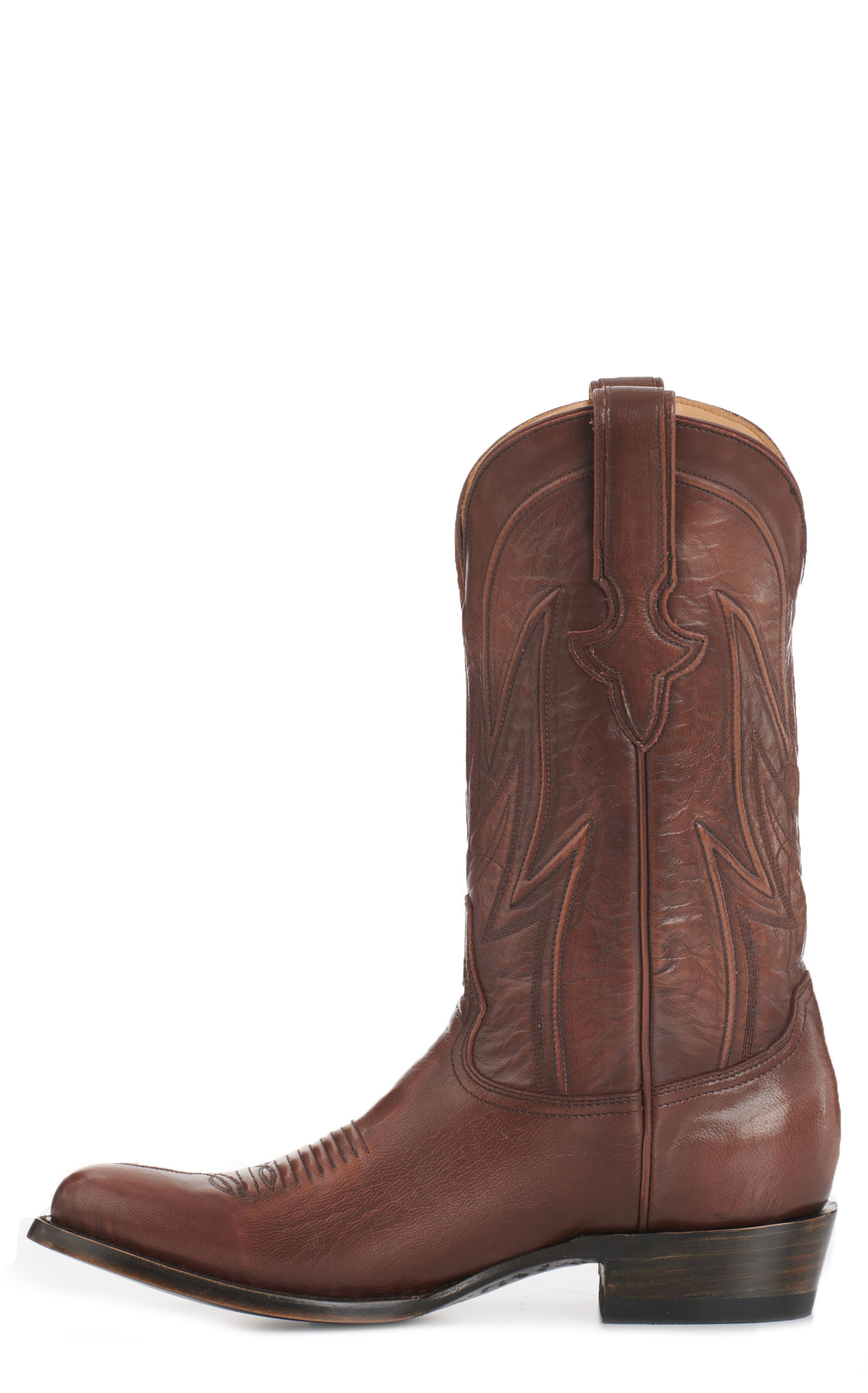 JRC & Sons Men's Creed Brush Off Goat Round Toe Cowboy Boot in Tan - Image 1
