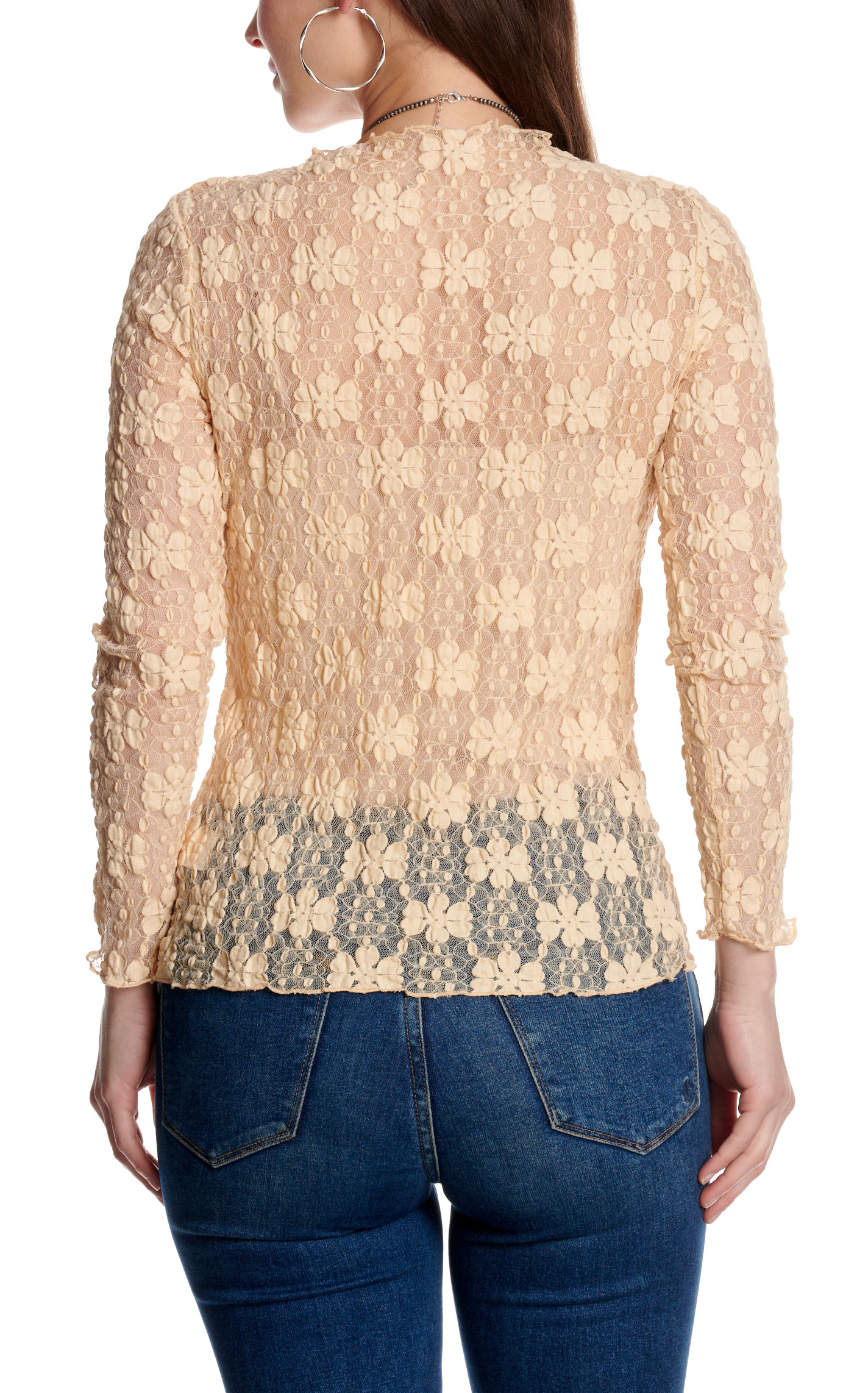 Merigold Kiss Women's Ivory Lace Top - Image 3